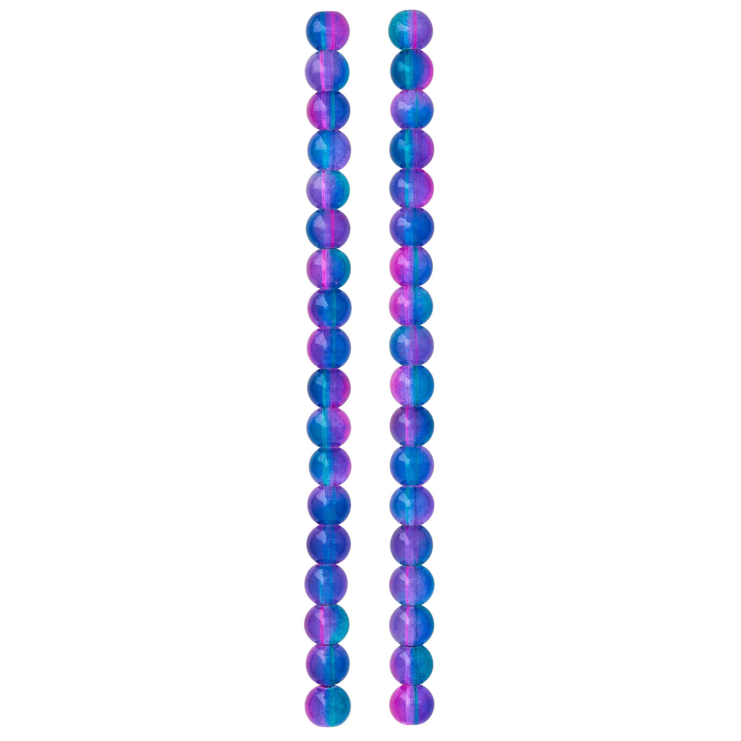 Green, Pink & Blue Glass Round Beads, 8mm by Bead Landing™ - Image 3