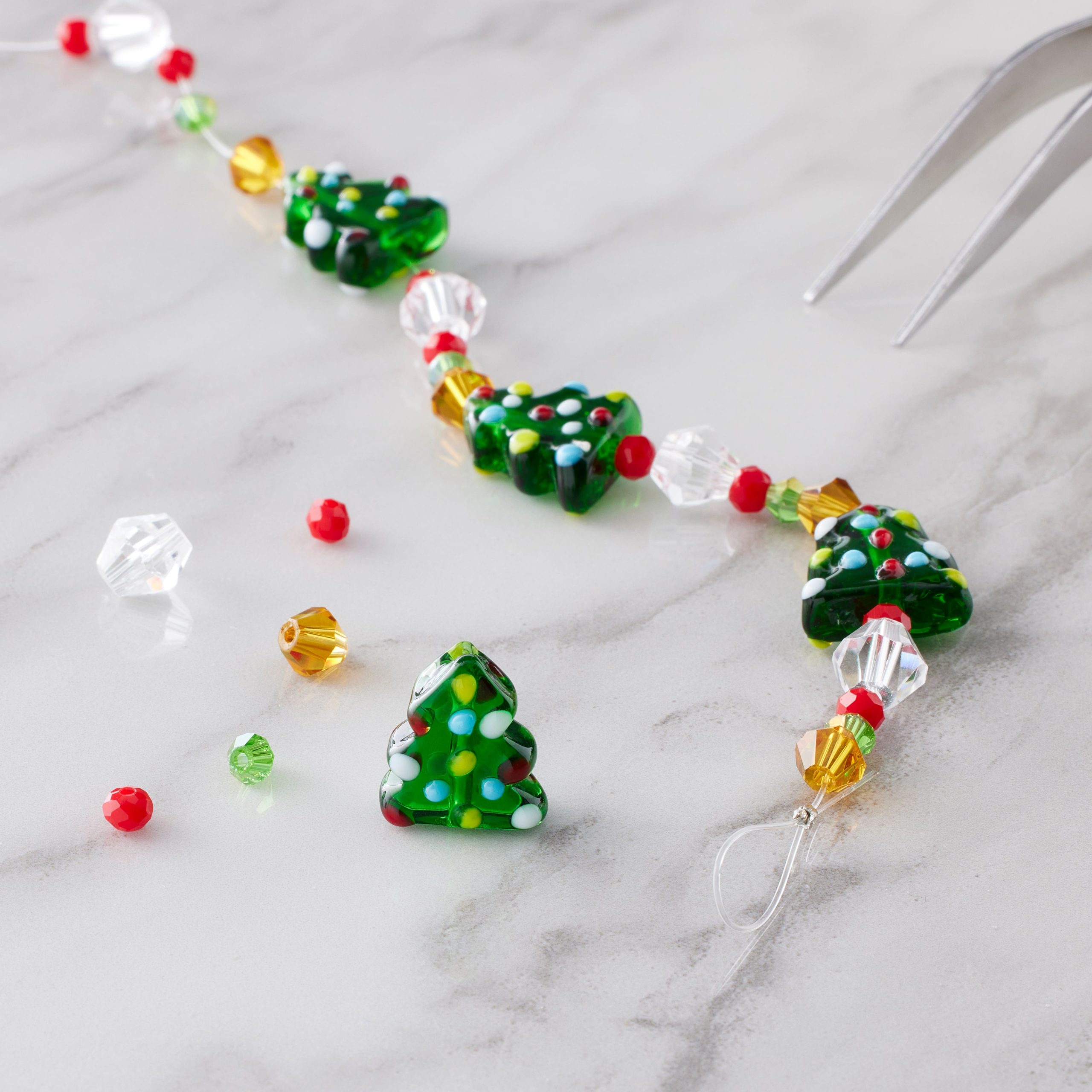 Christmas Tree Lampwork Glass Bead Mix by Bead Landing™ - Image 2