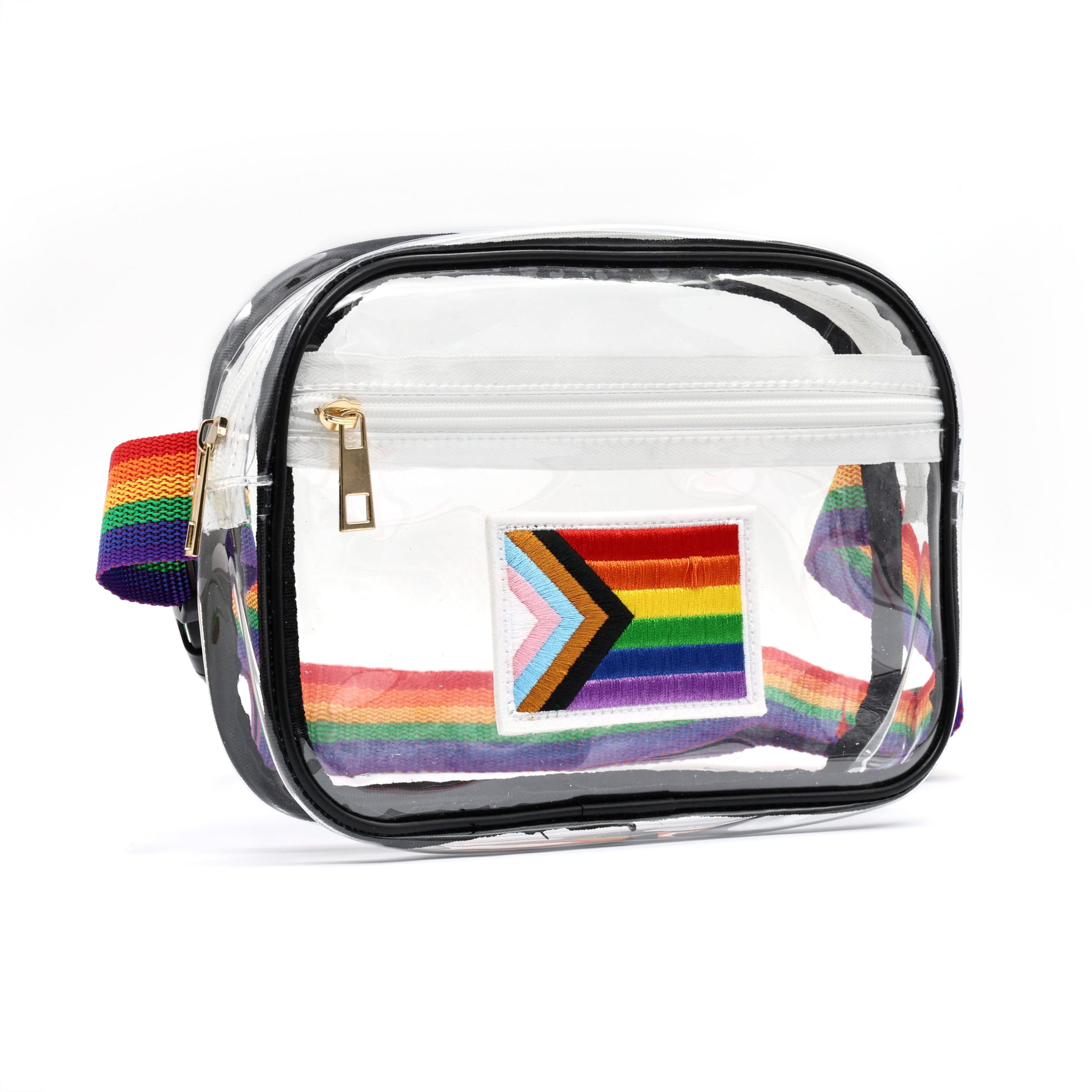 Pride Progress Flag See-Through Vinyl Belt Bag by Celebrate It™ - Image 3