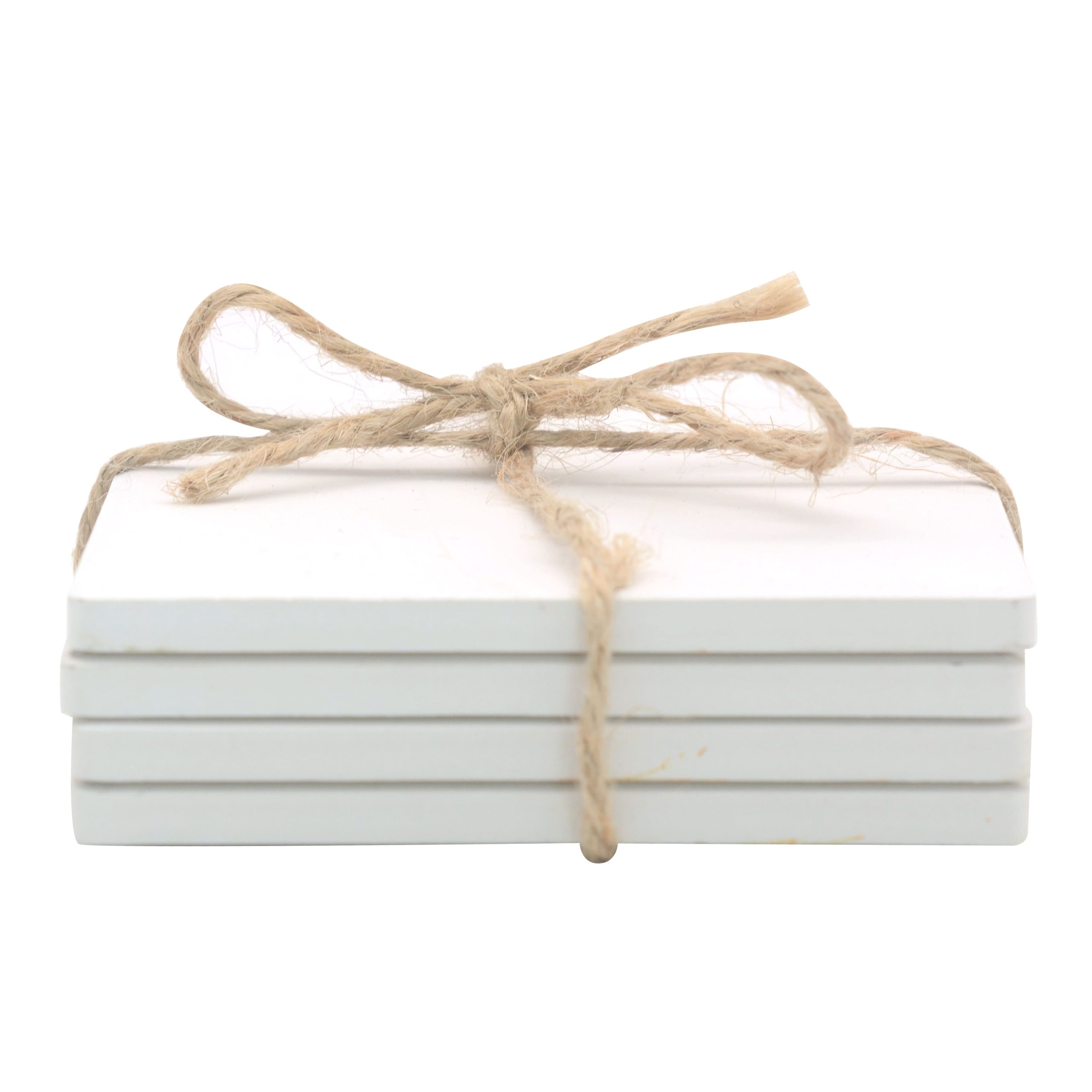 White Ceramic Coasters by Make Market®, 4ct. - Image 4