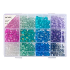 Crackle Glass Beads, 8mm by Bead Landing™