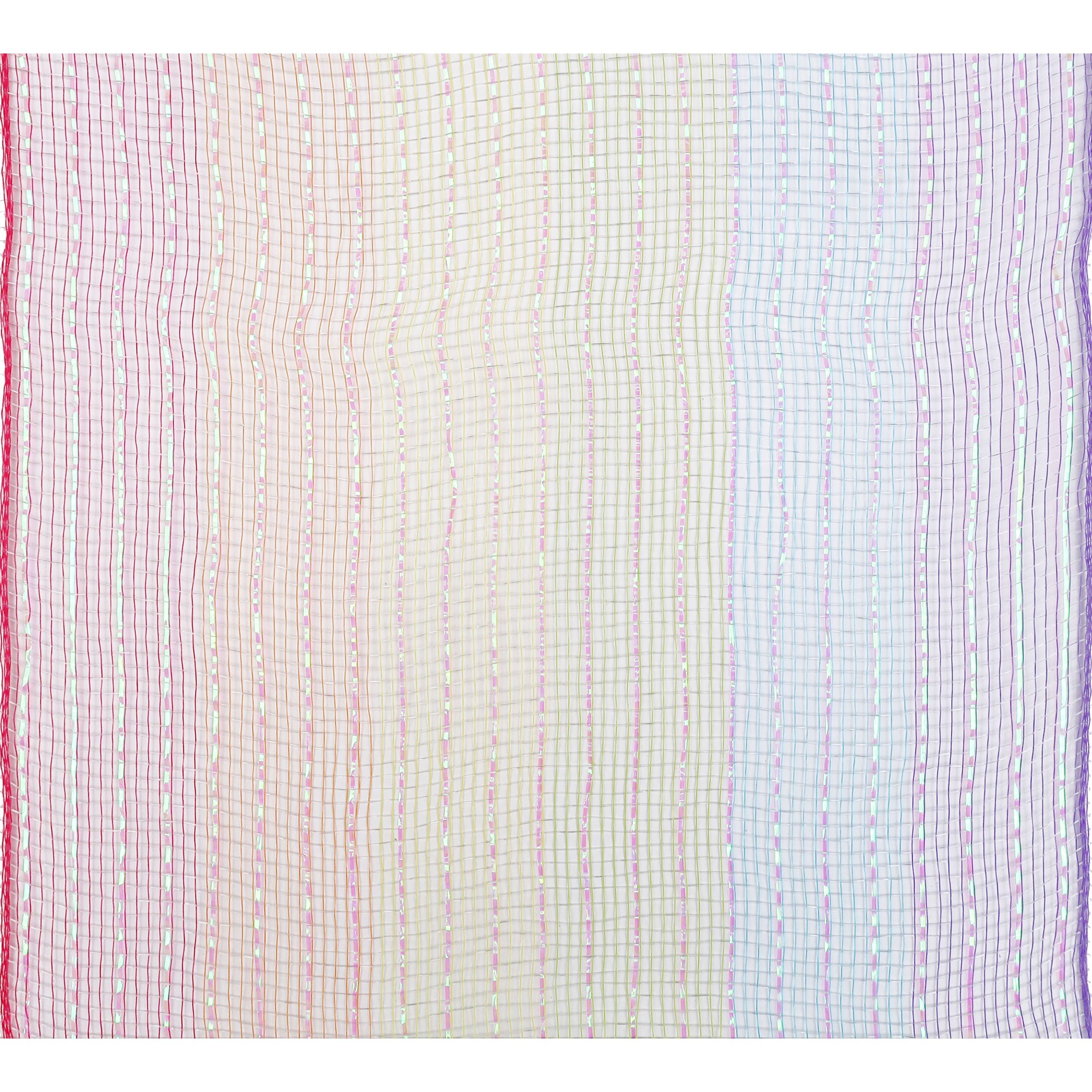 10" x 6.3yd. Rainbow Striped Mesh by Celebrate It® - Image 4