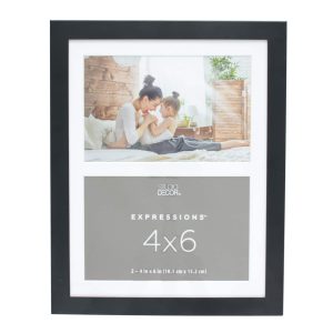 Expressions™ 2 Opening 4" x 6" Black Collage Frame by Studio Décor®