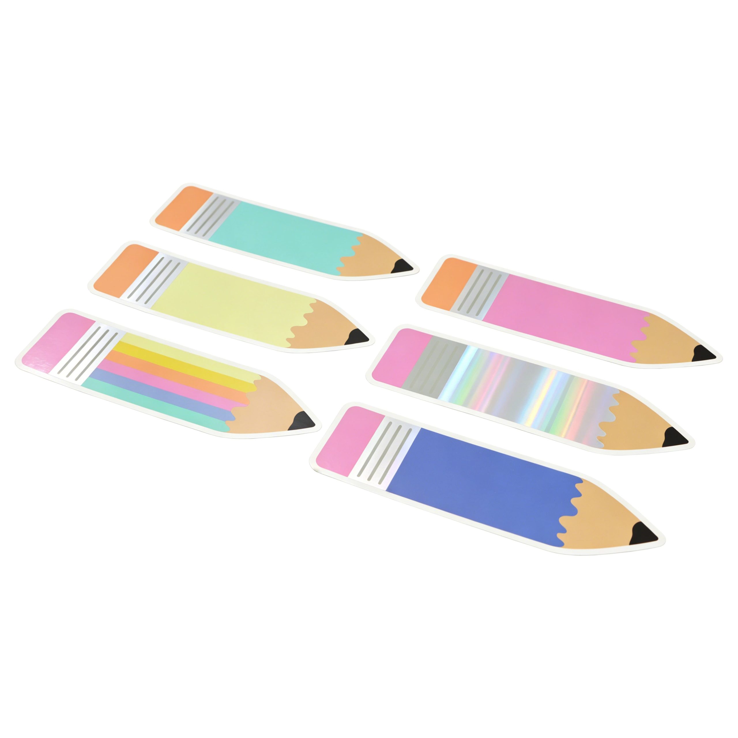 Class Rules! 6" Rainbow Pencil Die Cuts, 12ct. by B2C™ - Image 2