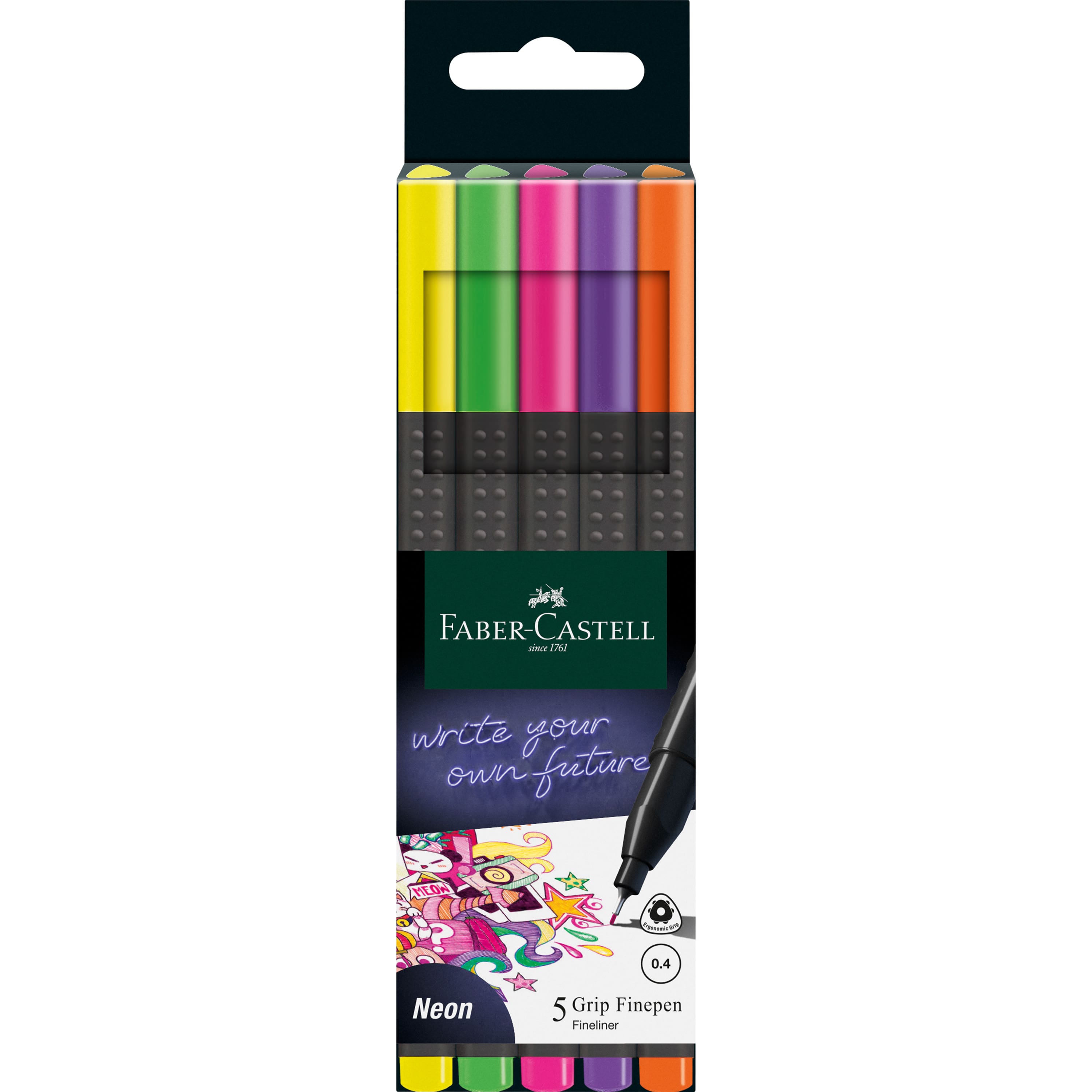 Faber-Castell® Neon Colors Grip Finepen Set