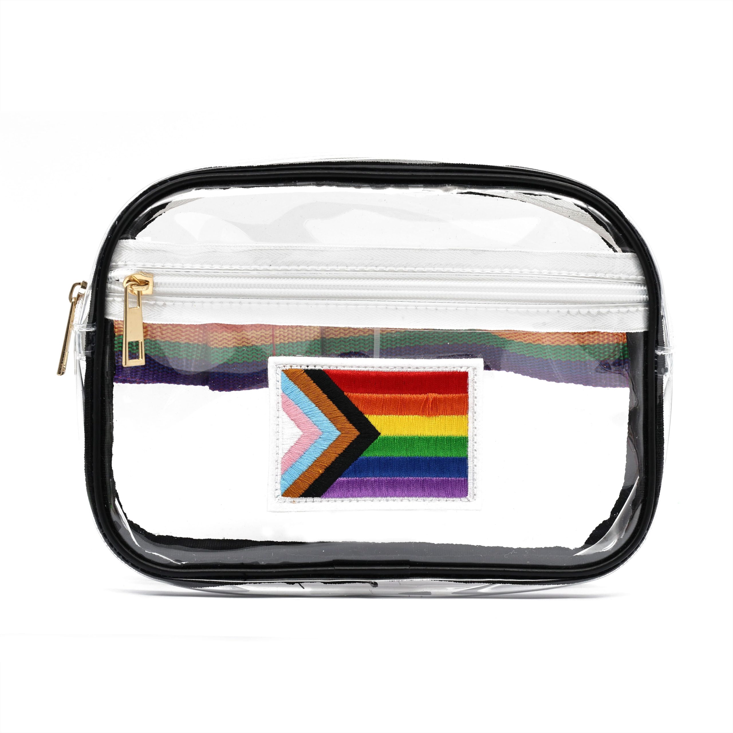 Pride Progress Flag See-Through Vinyl Belt Bag by Celebrate It™