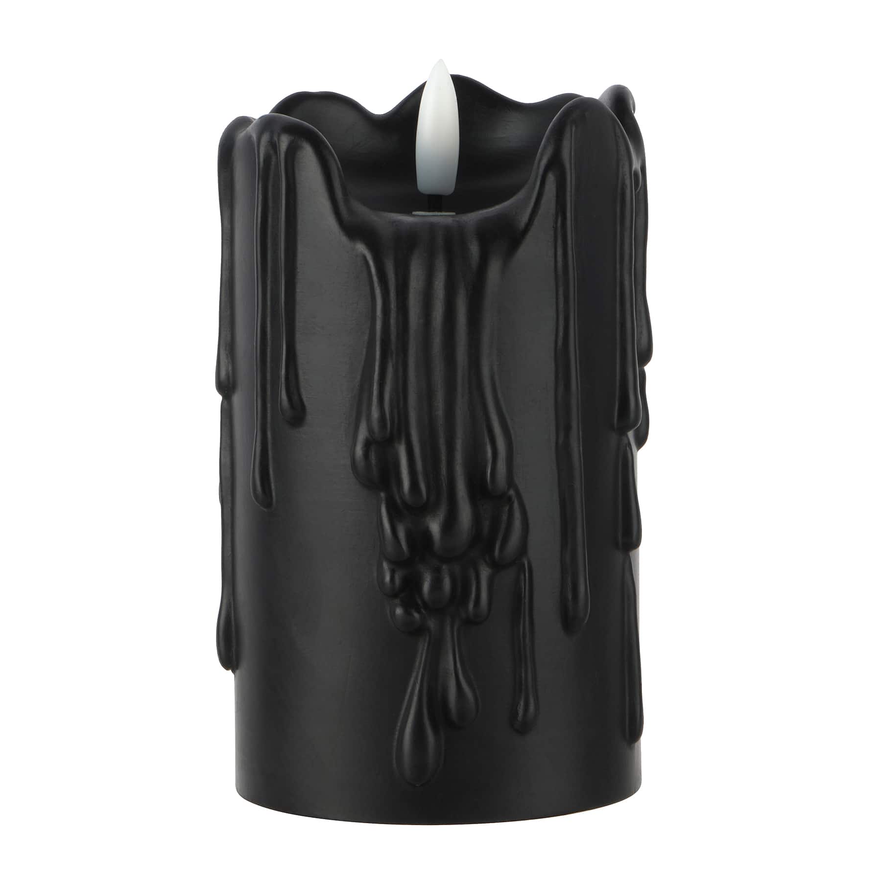 Black Dripping LED Pillar Candle by Ashland®