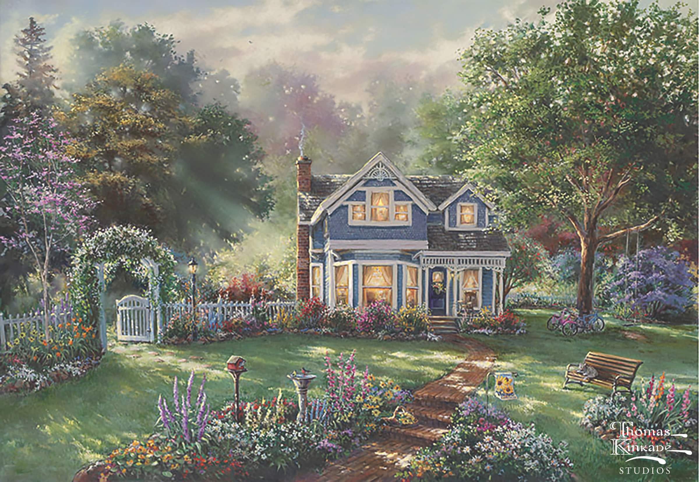12" x 16" Thomas Kinkade Country Cottage Needlepoint Canvas by Loops & Threads®