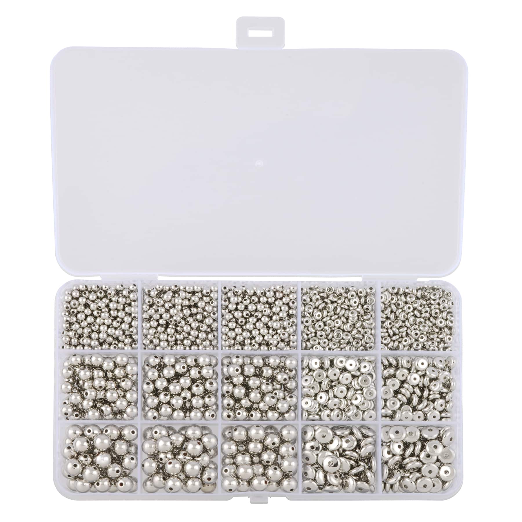 Silver Plastic Spacer Bead Mix by Bead Landing™ - Image 2