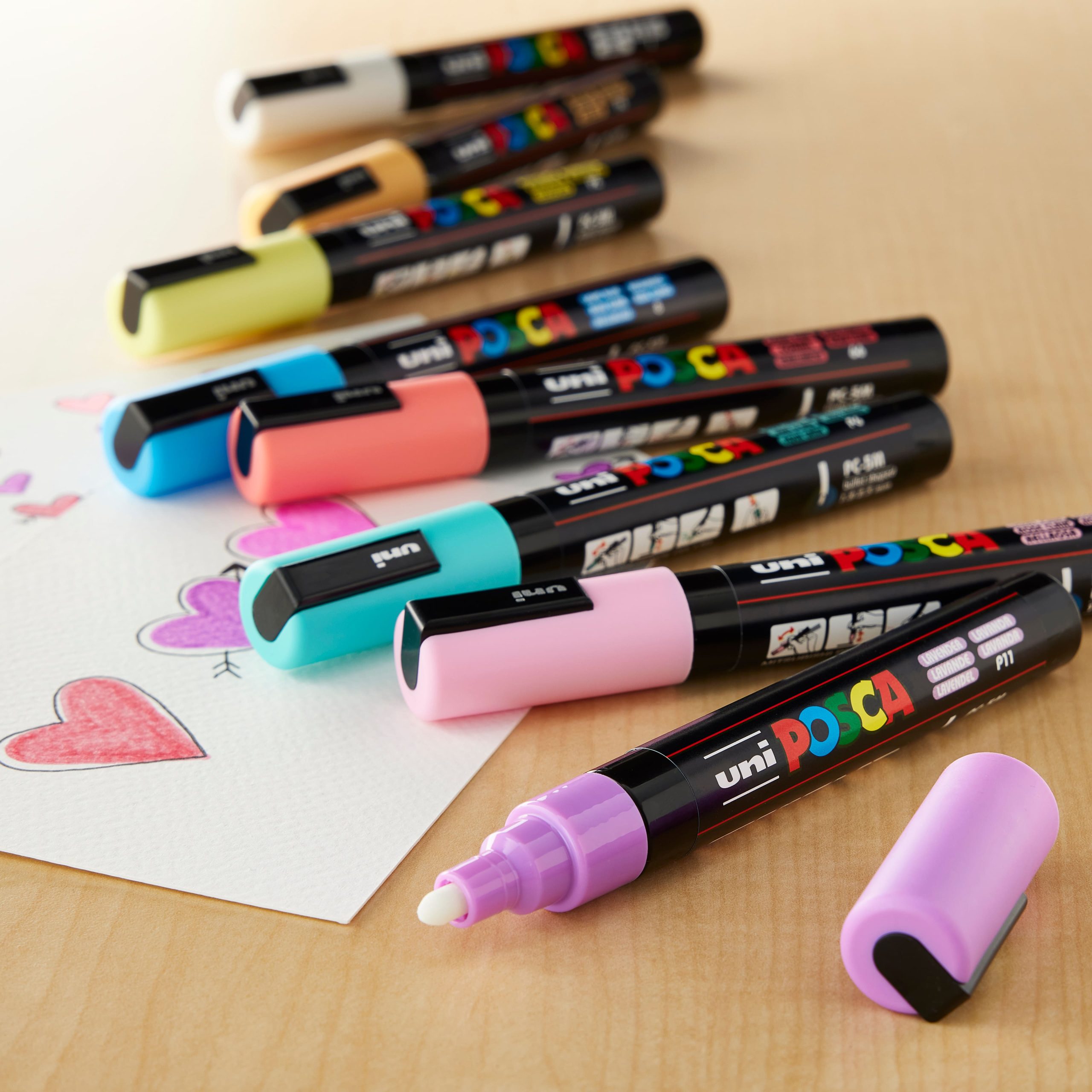 Uni Posca PC-5M Soft Color Medium Tip Marker Set - Image 2