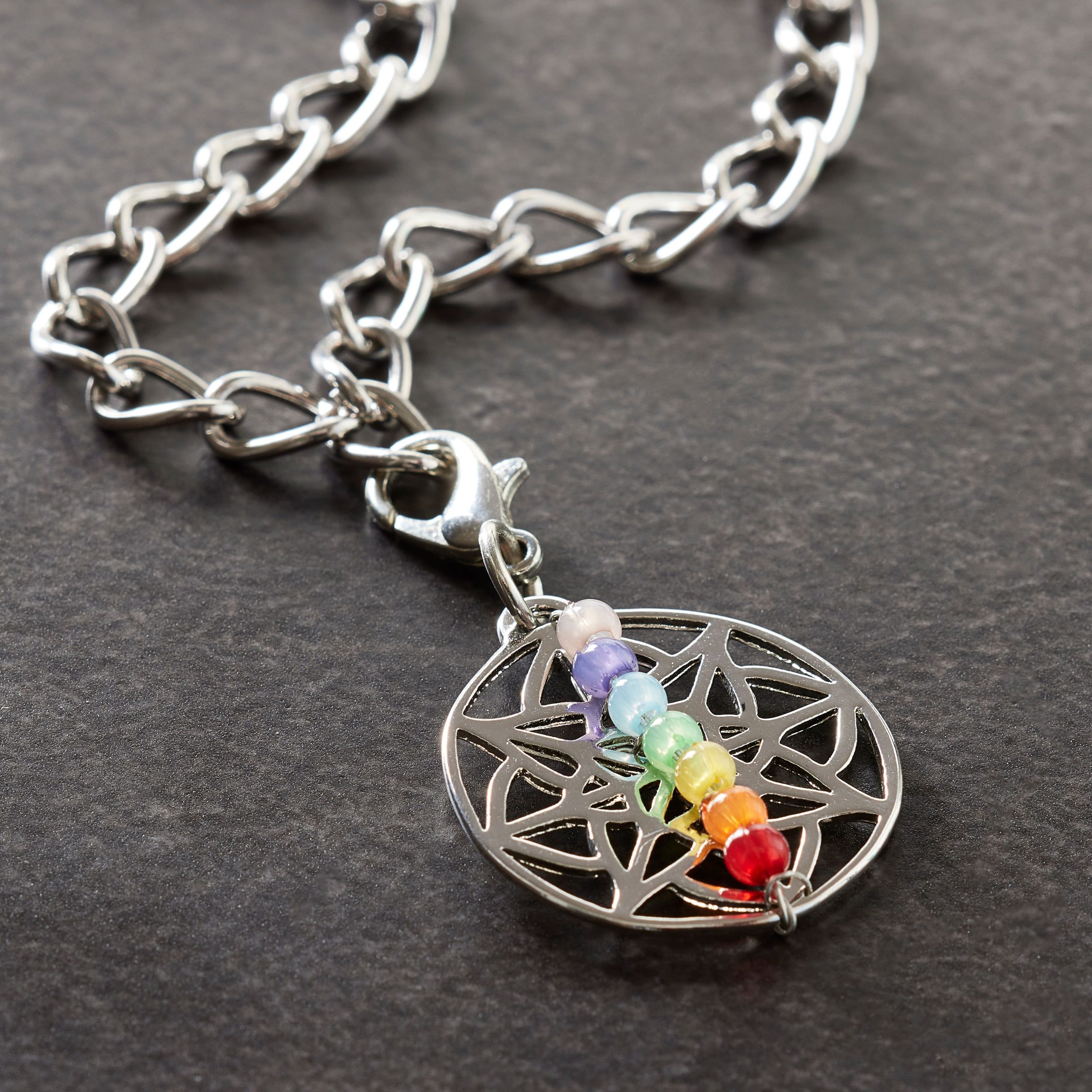 Rhodium Chakra Charm by Bead Landing™ - Image 2