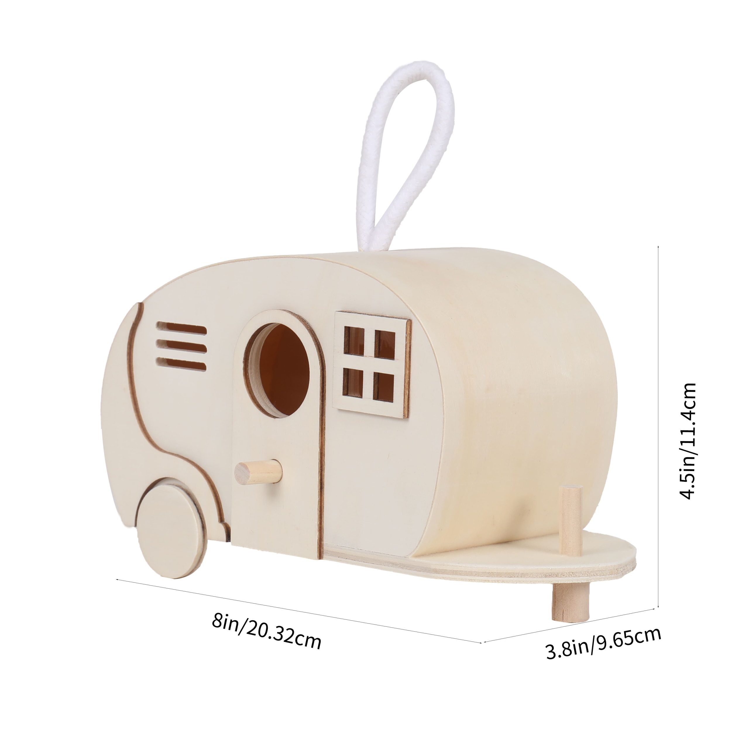 8" Wood Camper Birdhouse by Make Market® - Image 3