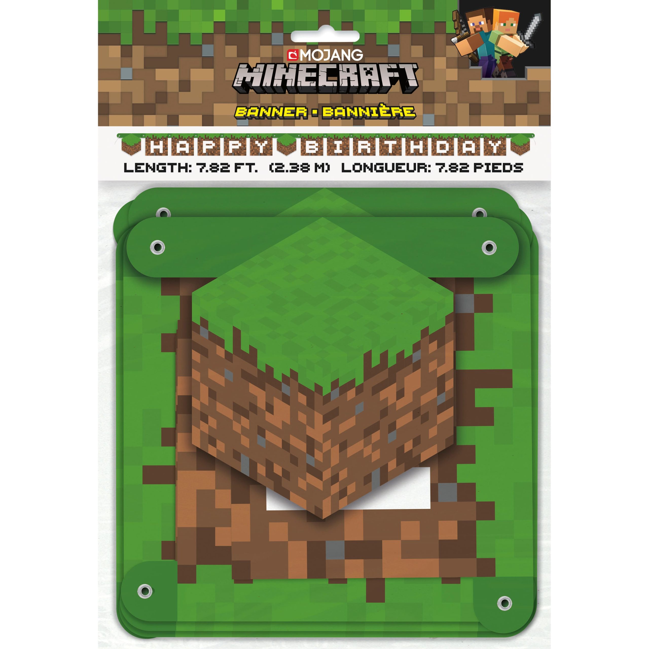 8ft. Minecraft Birthday Banner - Image 2