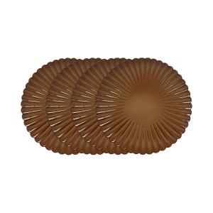 13" Thanksgiving Brown Scalloped Chargers, 4ct. by Celebrate It™
