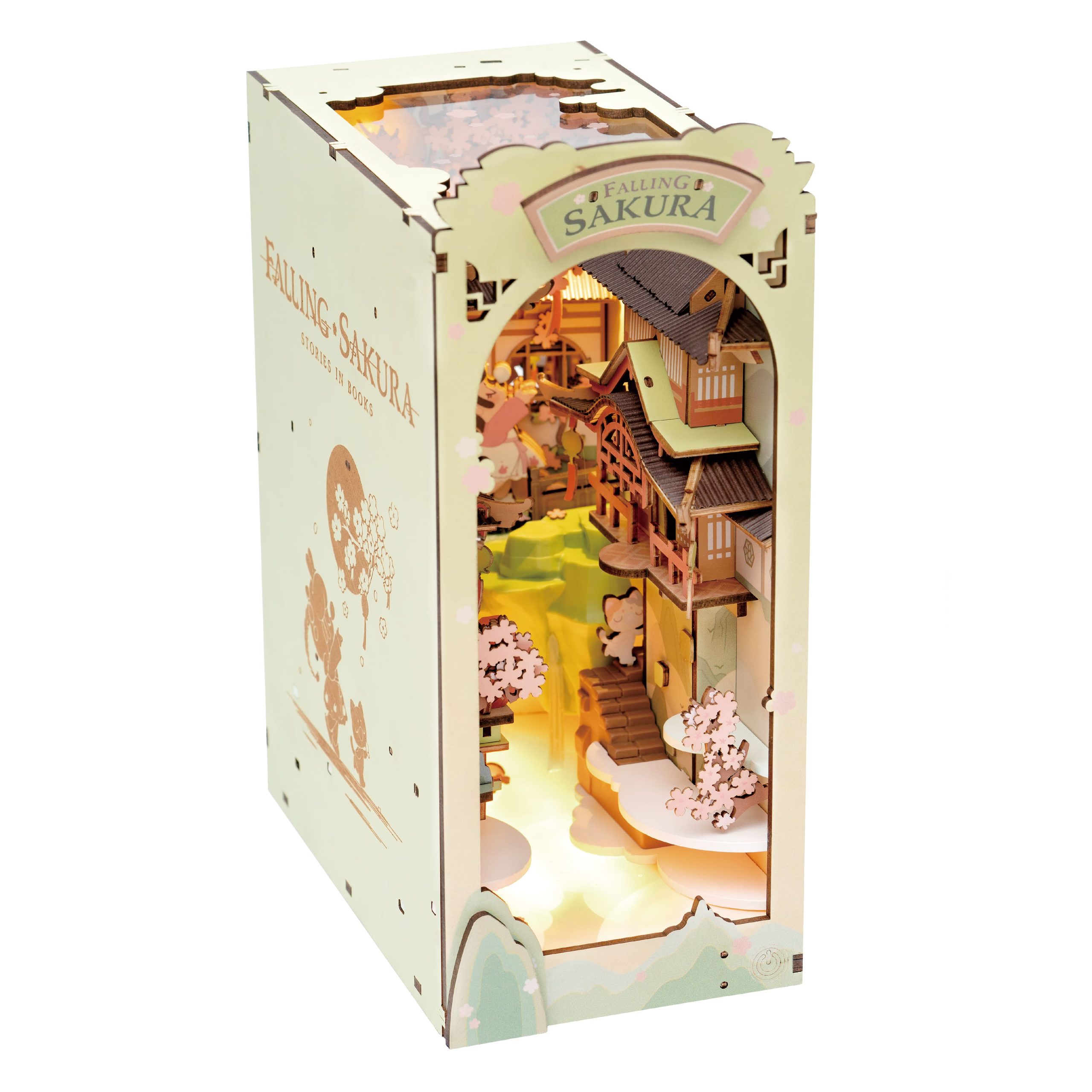 Rolife® Falling Sakura DIY Book Nook Shelf Insert Kit - Image 2