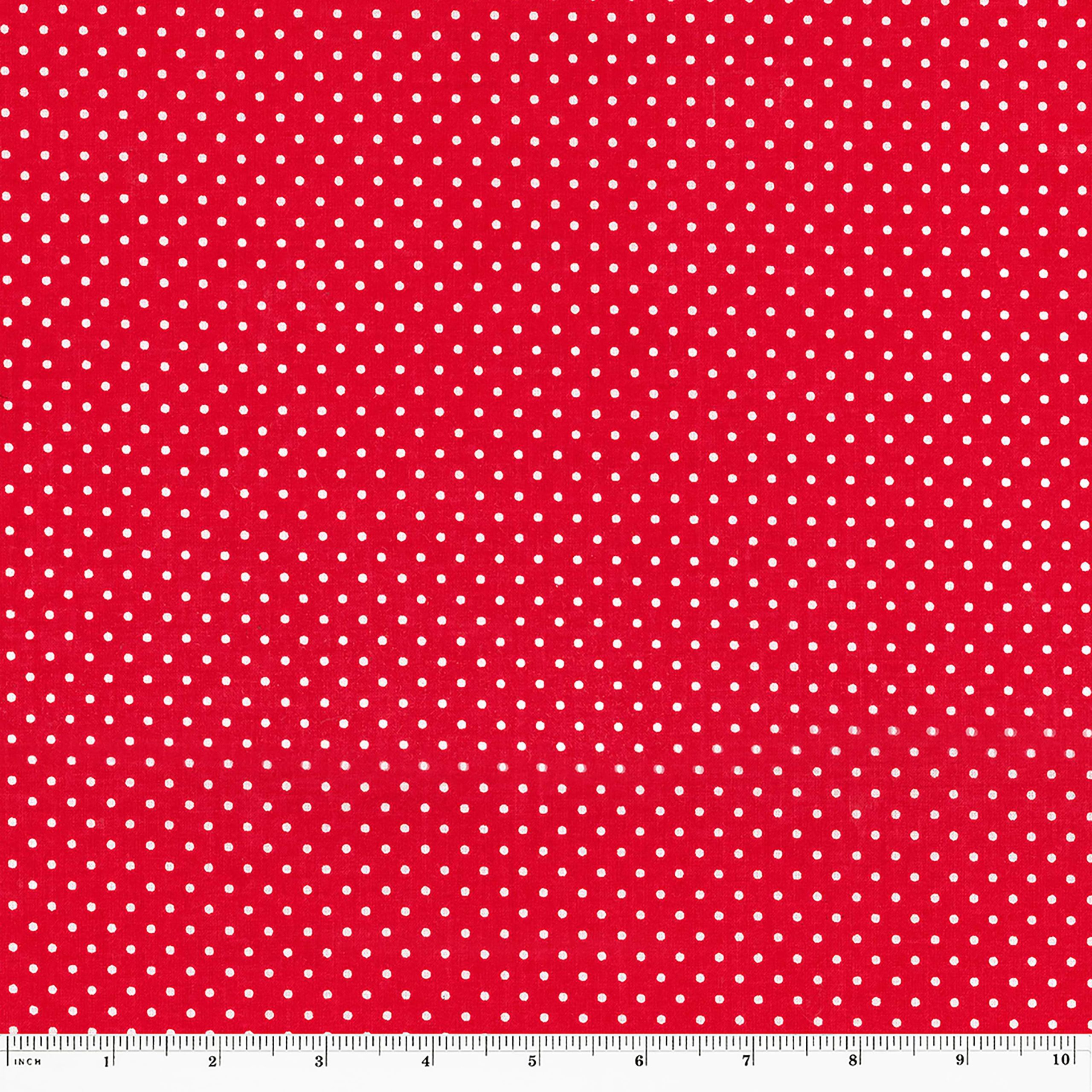 Fabric Traditions Red Polka Dot Cotton Fabric - Image 4