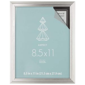 Aspect 8.5"  x 11" Silver Narrow Frame by Studio Décor®