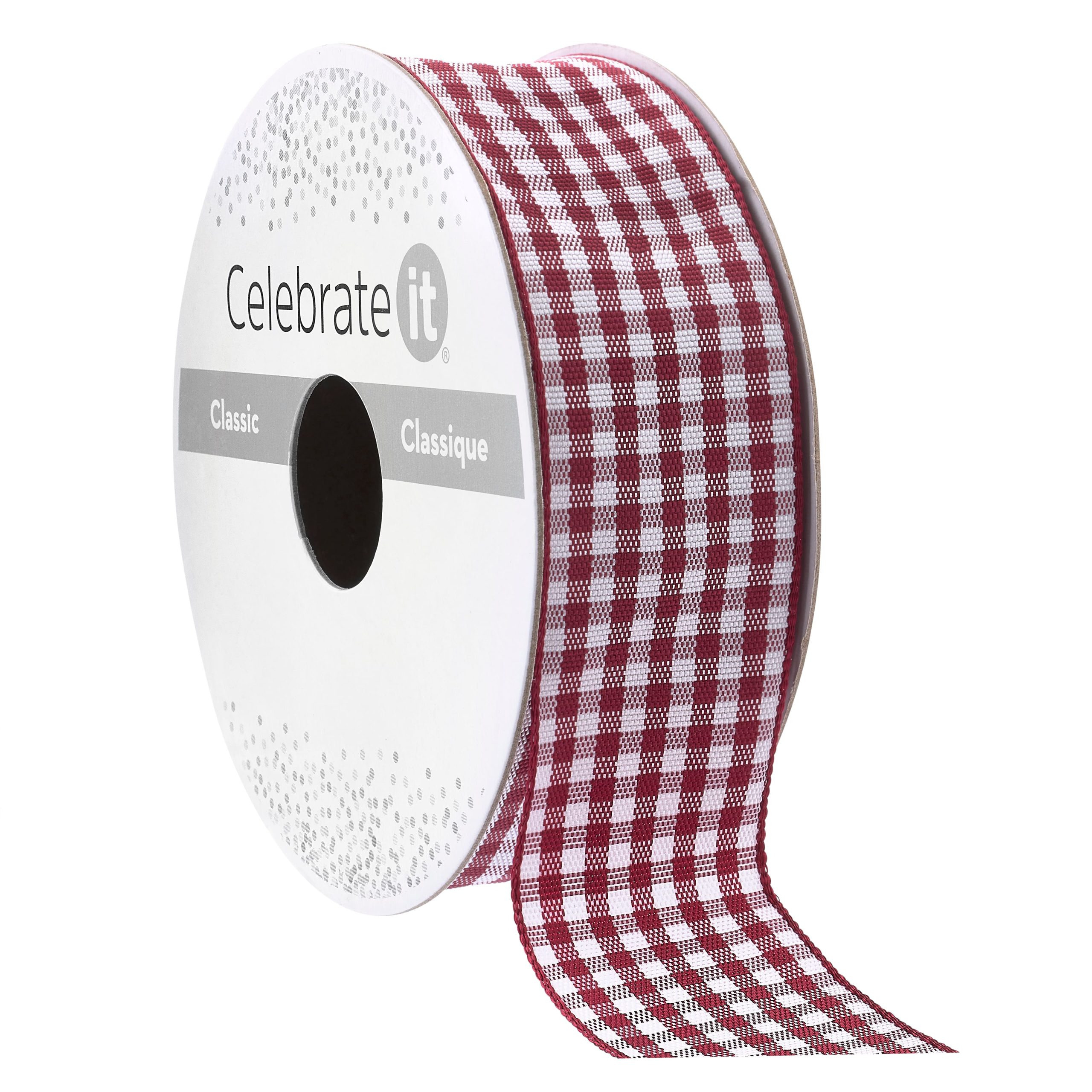 1" x 5yd. Gingham Ribbon by Celebrate It® Classic