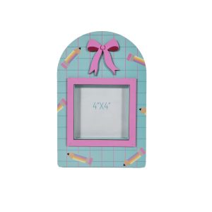Class Rules! 4" x 4" Pink Bow Tabletop Décor by B2C™