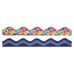 Class Rules! 2.25" x 18" Wave & Smiley Borders, 12ct. by B2C™