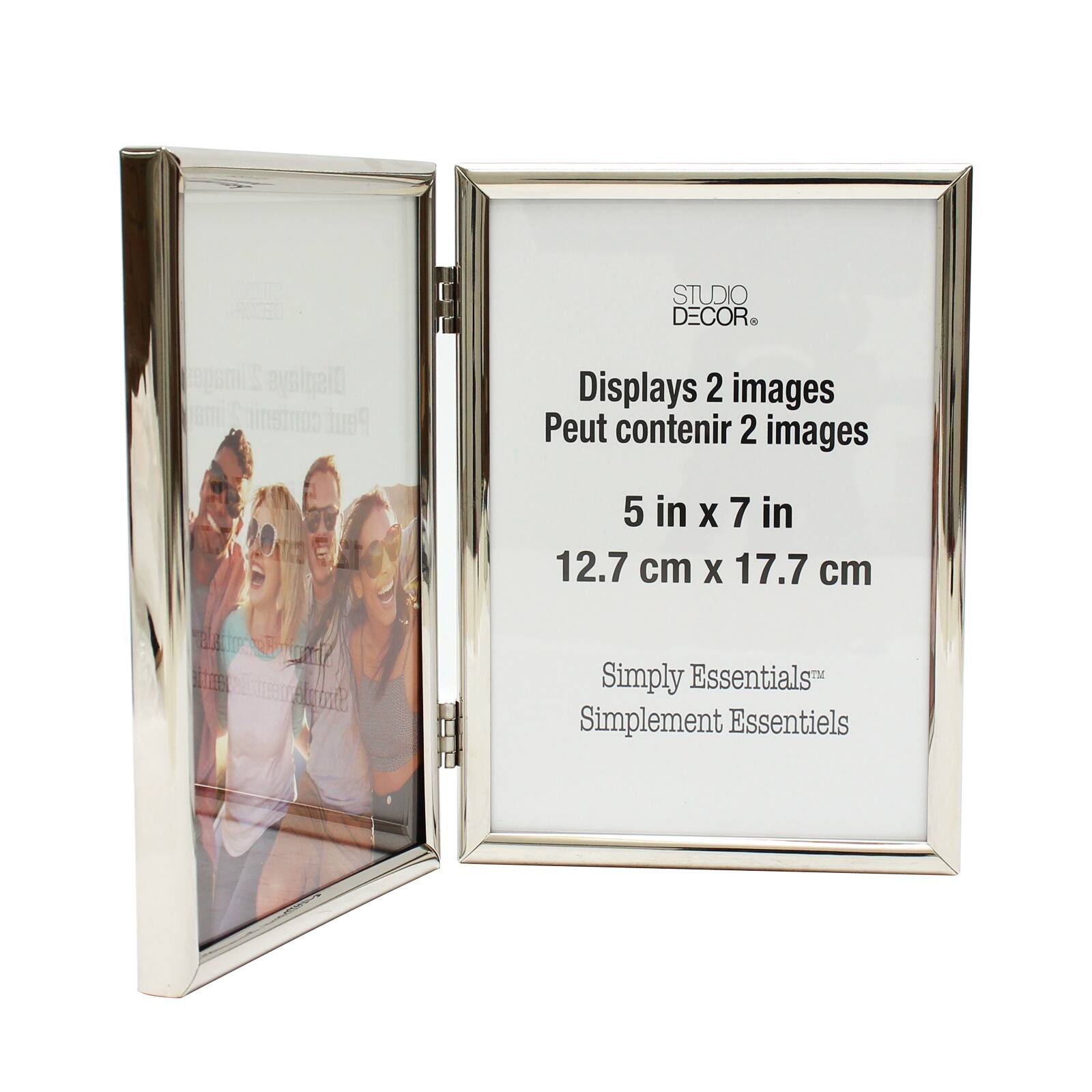Simply Essentials™ 5" x 7" Polished Silver Hinged Frame by Studio Décor® - Image 4