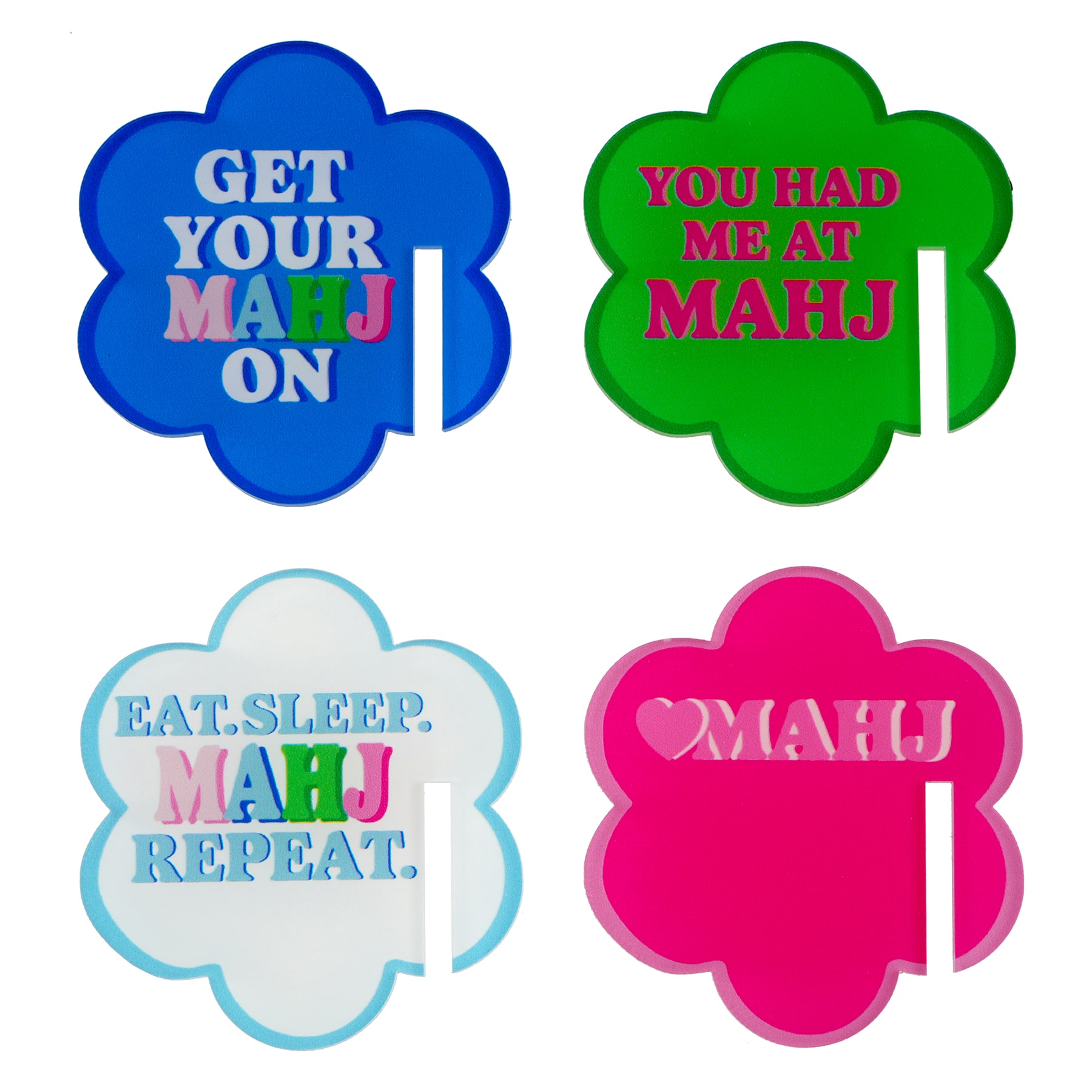 Mahjong 2" Acrylic Drink Markers by Fab Finds