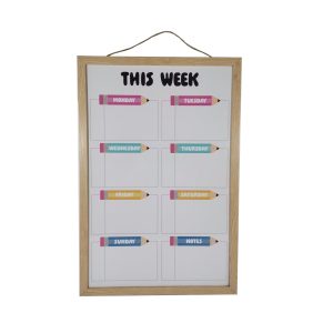 Class Rules! 20.25" x 30.25" Weekly Schedule Dry Erase Board by B2C™