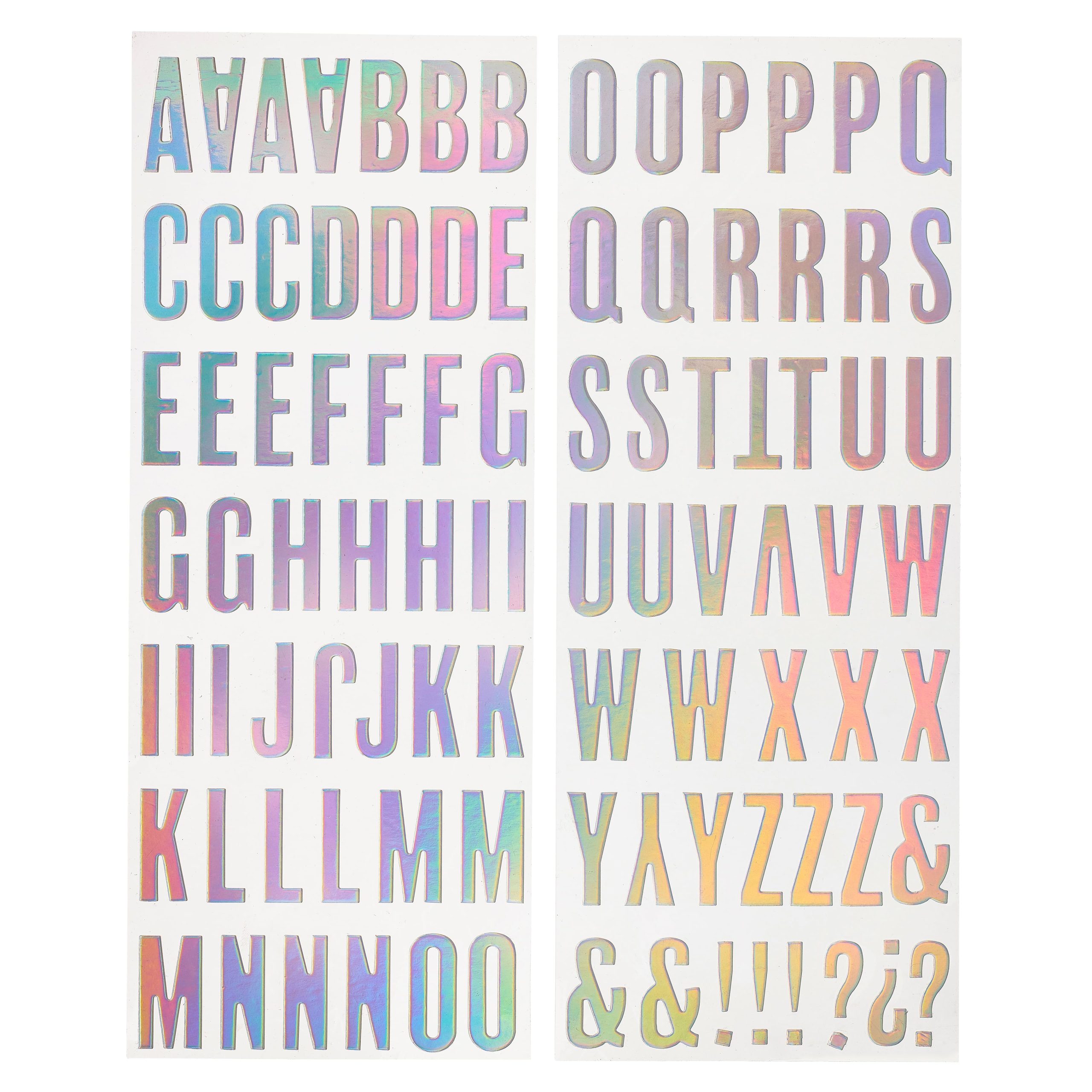 Iridescent Alphabet Chipboard Stickers by Recollections™
