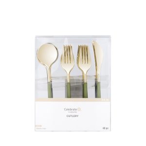 Thanksgiving Green Cutlery, 40ct. by Celebrate It™