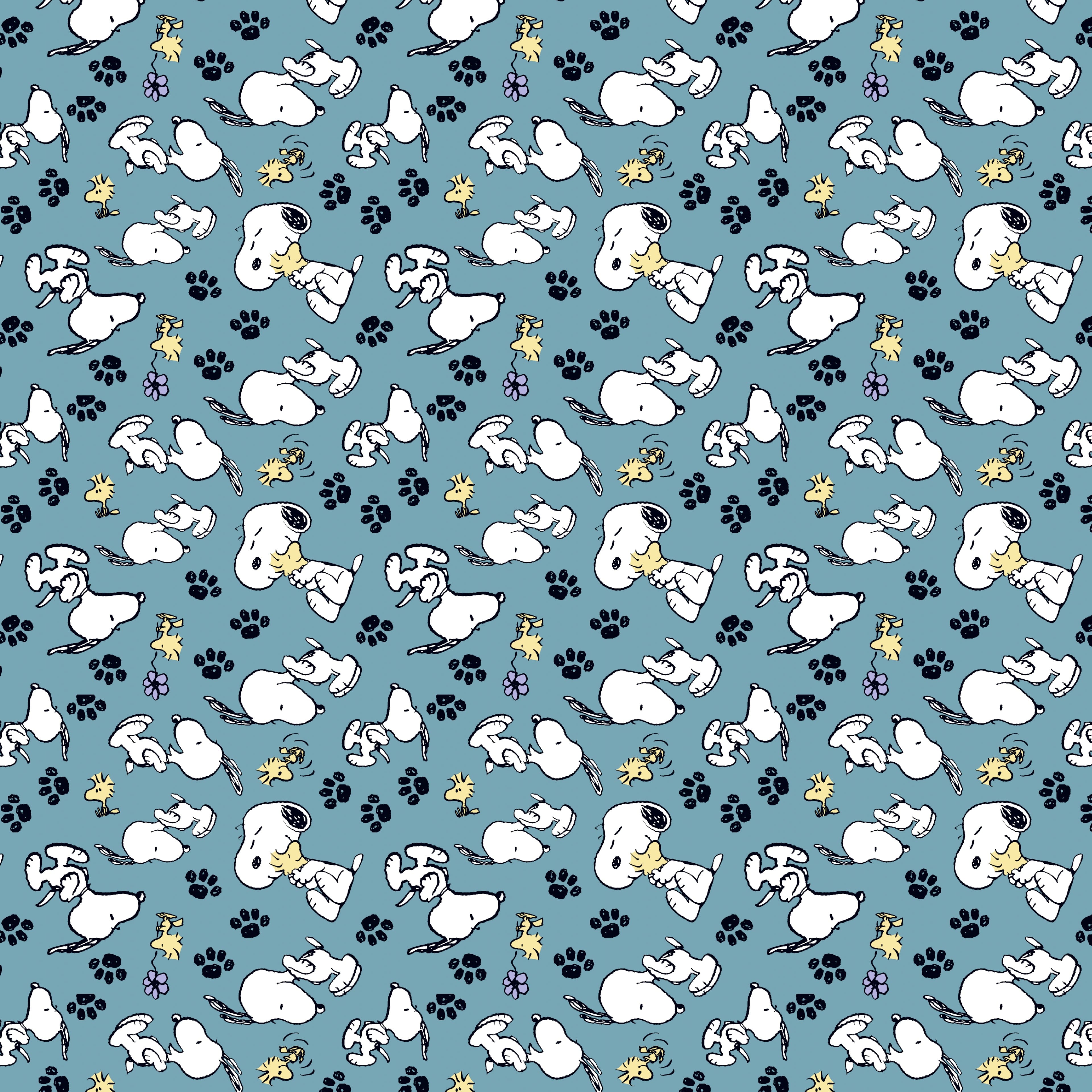 Peanuts® Snoopy & Woodstock Playing Cotton Fabric
