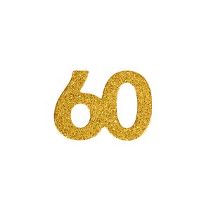 2" Gold 60 Glitter Confetti, 20ct. by Celebrate It™
