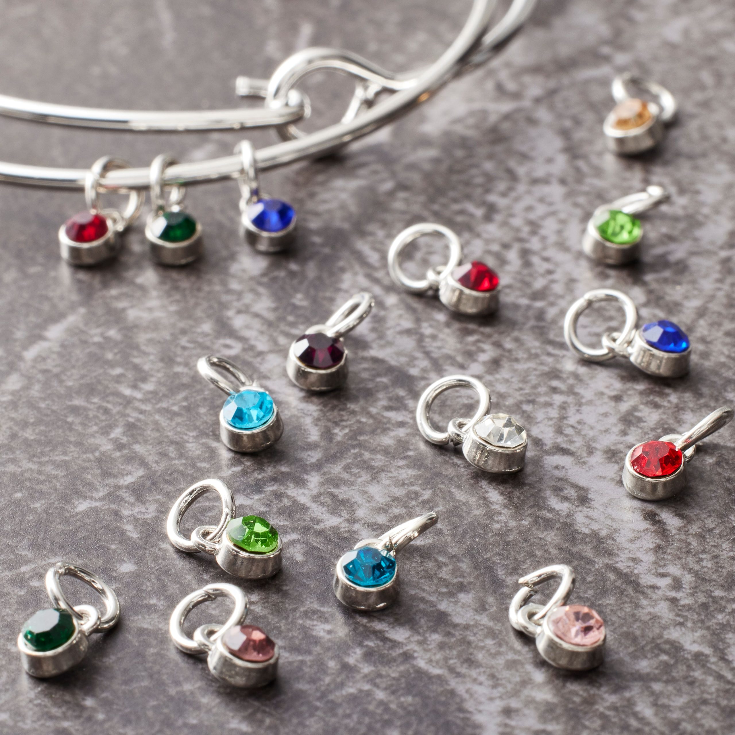 Mini Rhodium-Colored Glass Charm Mix by Bead Landing™ - Image 2