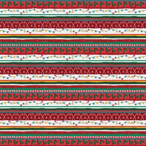 Fabric Editions Multicolor Holiday Tinsel Stripe Cotton Fabric