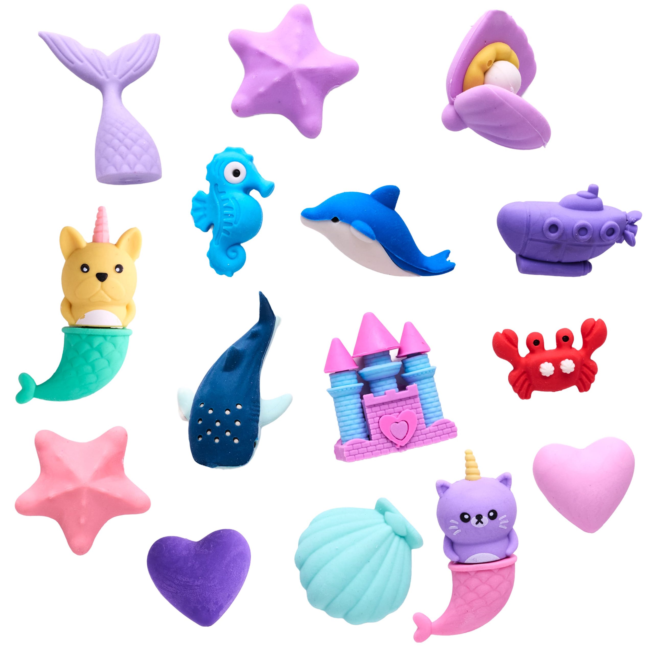 Faber-Castell® Desk Pets Mermaid Eraser Set - Image 3