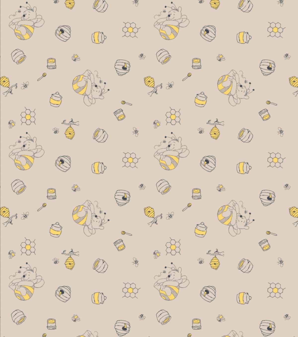 Disney® Winnie the Pooh Honeybee Toss Fleece Fabric