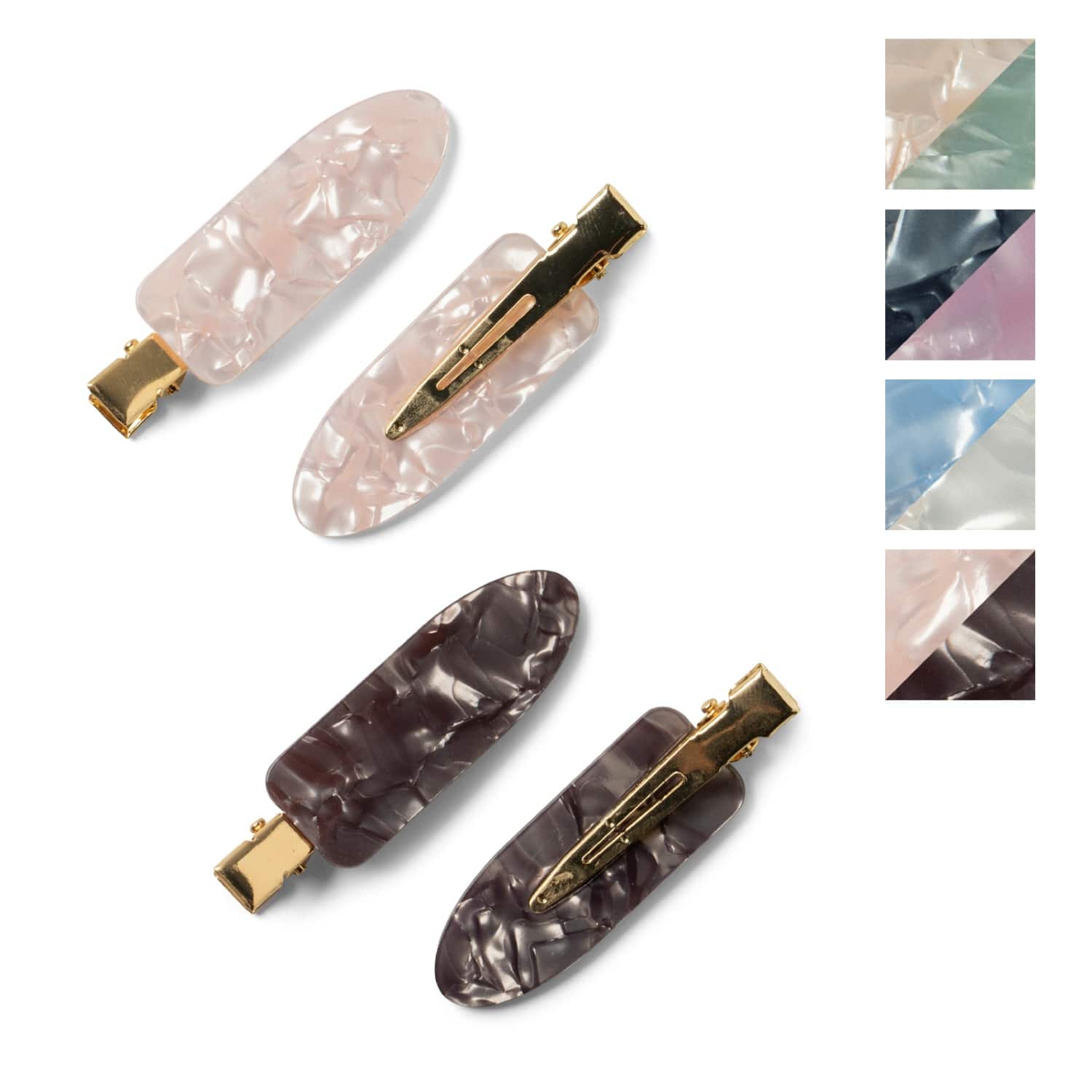 Assorted Crush™ High Standards Creaseless Hair Clips, 4pc.