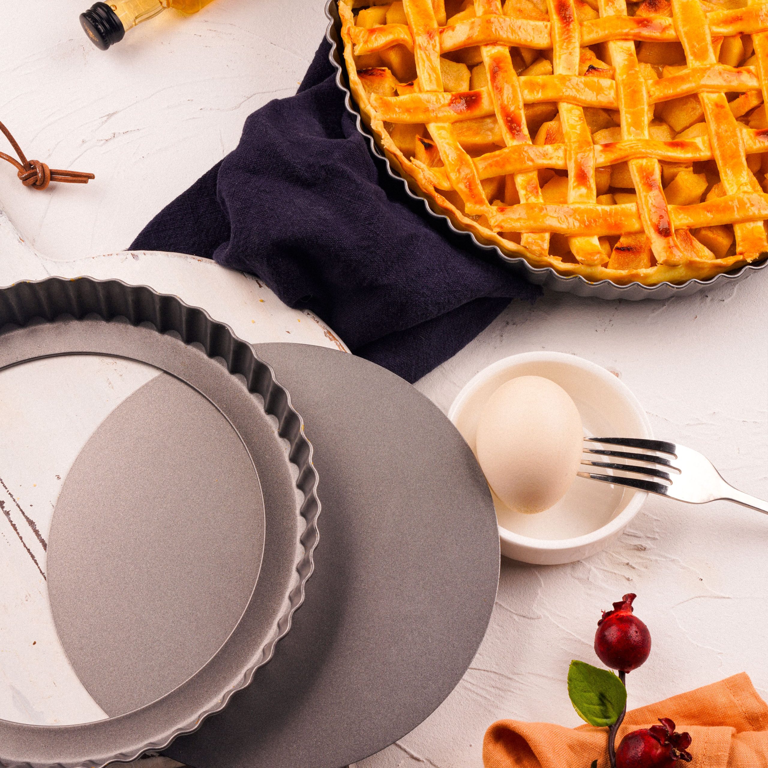 Non-Stick Quiche & Tart Pan Set by Celebrate It® - Image 3
