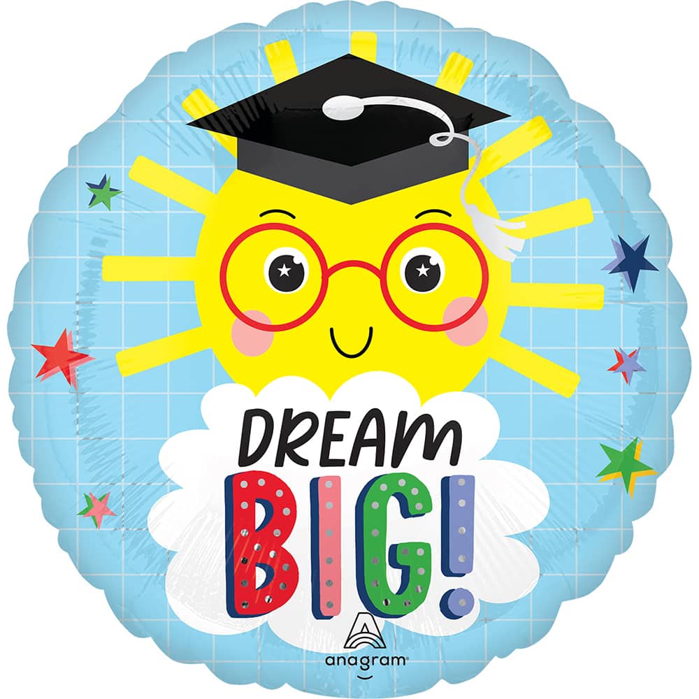 HX® 17" Dream Big Grad Foil Balloon