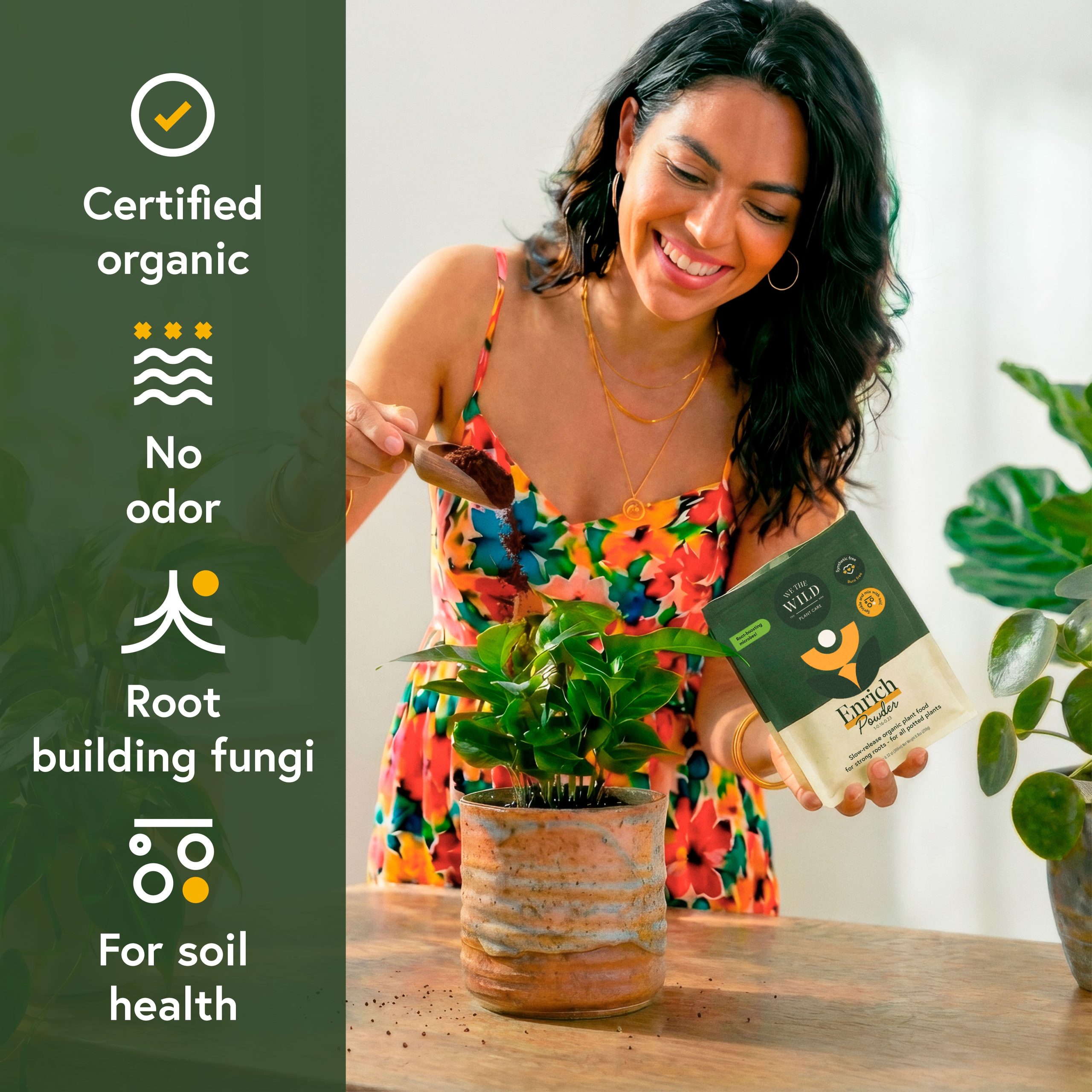 We The WIld™ 8.8oz. Enrich Powder Slow-Release Organic Soil Amendment & Plant Food for Houseplants - Image 3