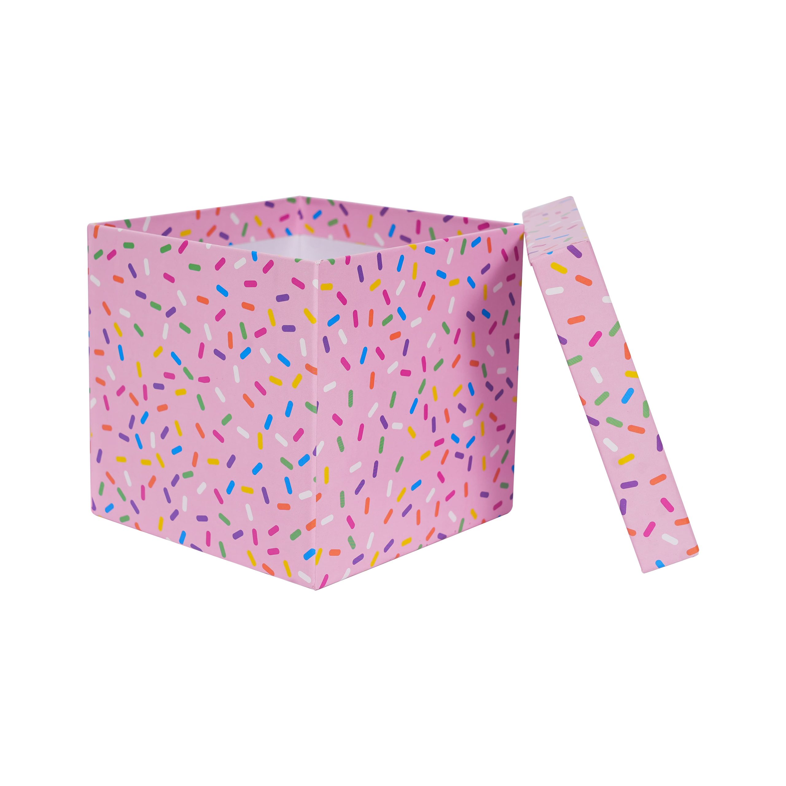 6" Pink Sprinkles Cube Gift Box by Celebrate It™ - Image 4