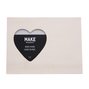 8.5" x 6.5" Wood Frame with Heart Opening by Make Market®