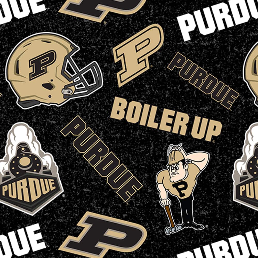 NCAA Purdue University Tone-on-Tone Cotton Fabric