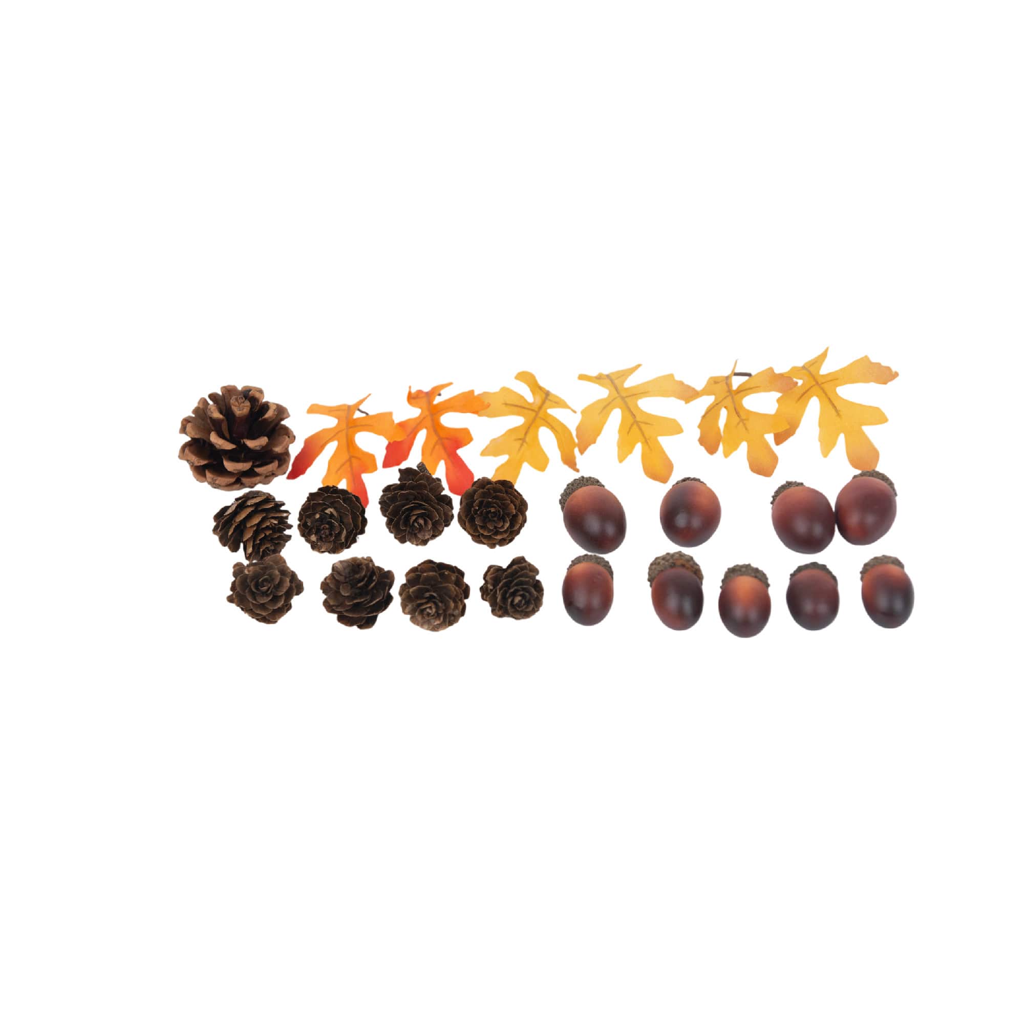 Brown Acorn, Pinecone & Orange Leaf Decorative Components Mix by Ashland®