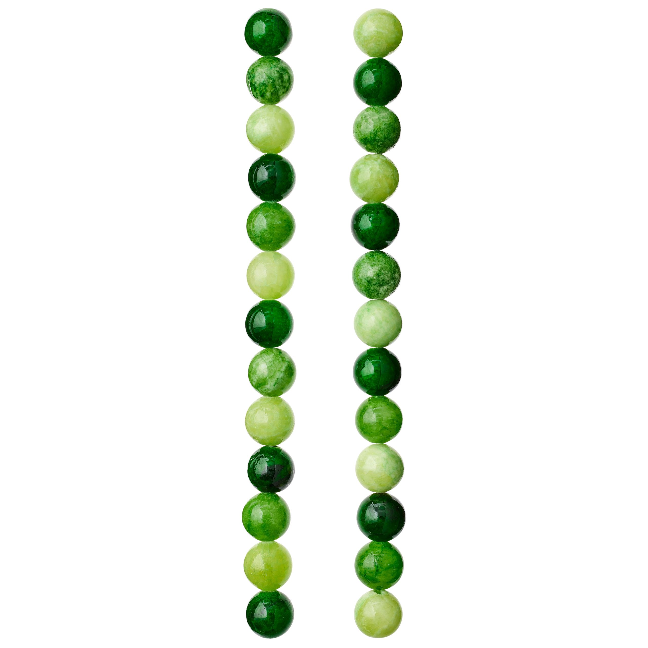 10mm Round Green Semi-Precious Beads by Bead Landing™ - Image 3