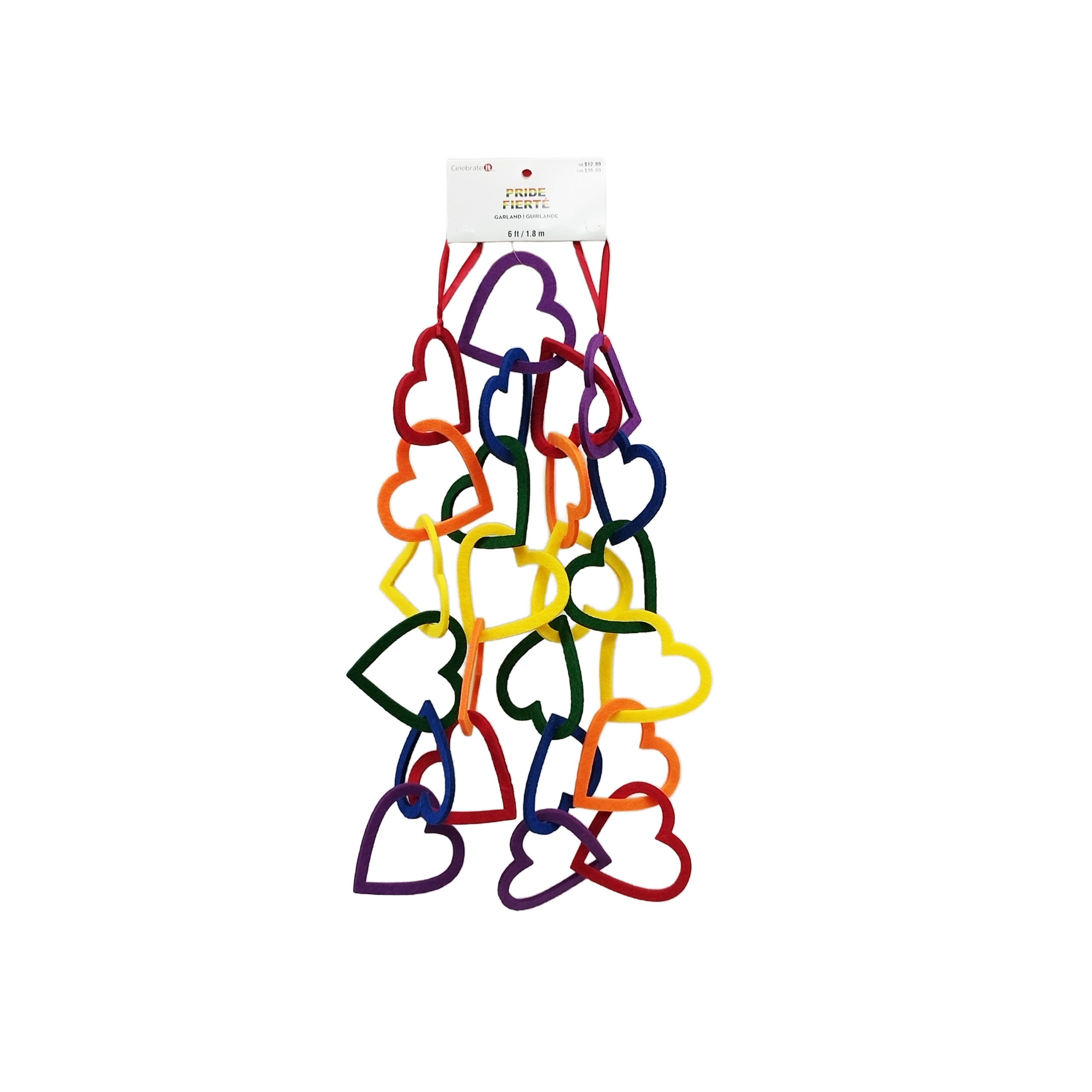 6ft. Rainbow Heart Garland by Celebrate It™ - Image 2