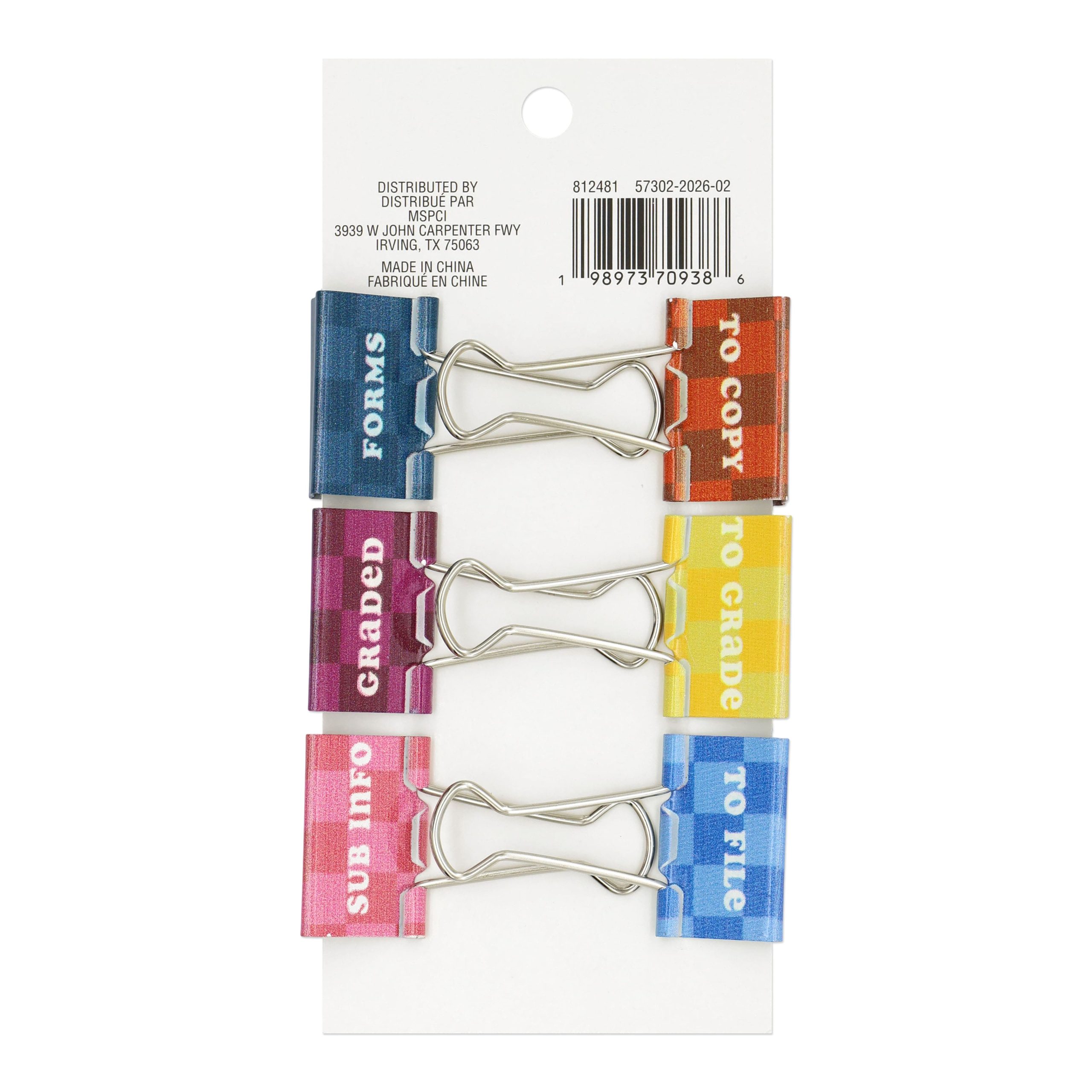 Retro Teacher Metal Binder Clips, 6ct. by B2C™ - Image 4