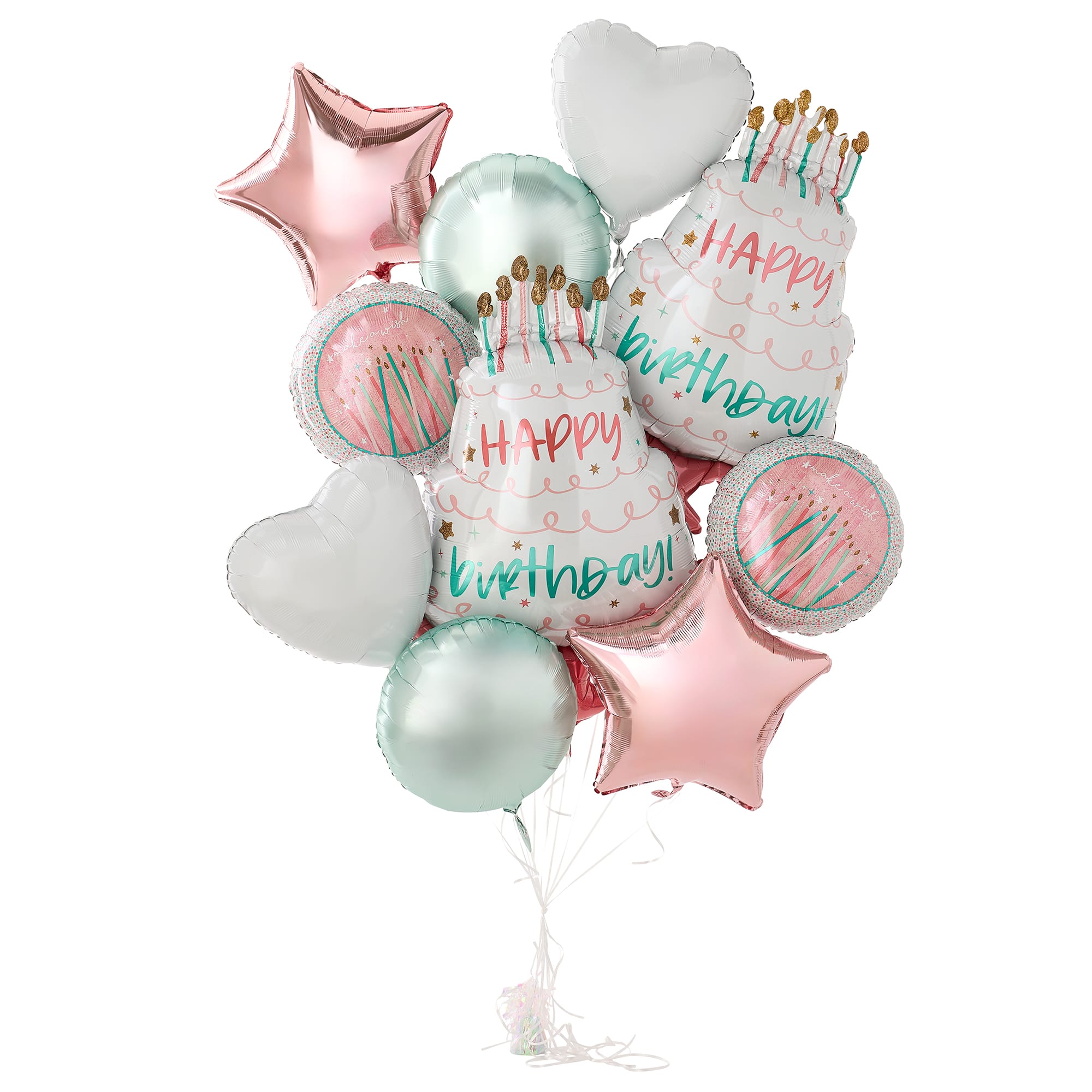 Happy Birthday Cake Foil Balloon Bundle - Image 2