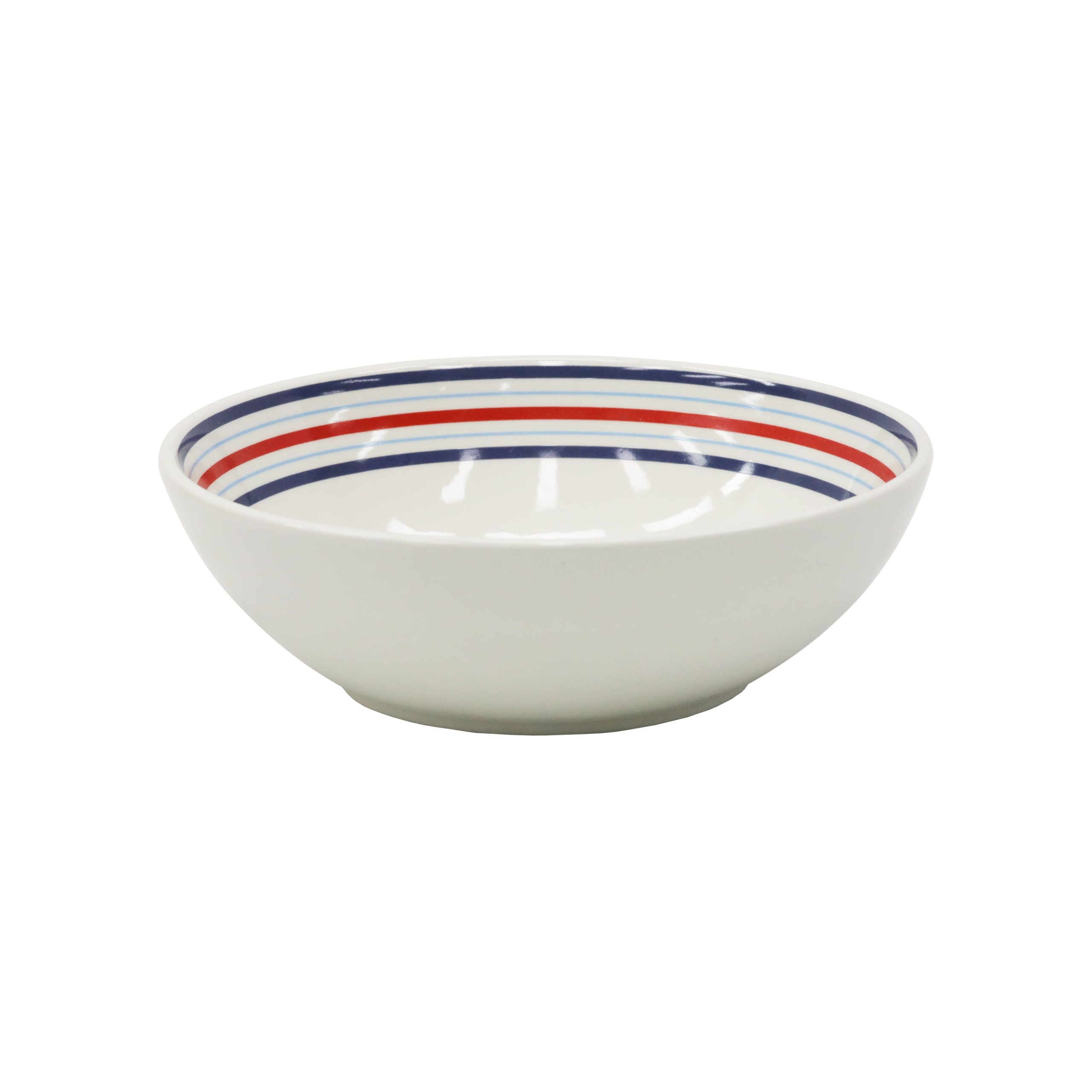 9" Blue & Red Stripe Bowl by Celebrate It™