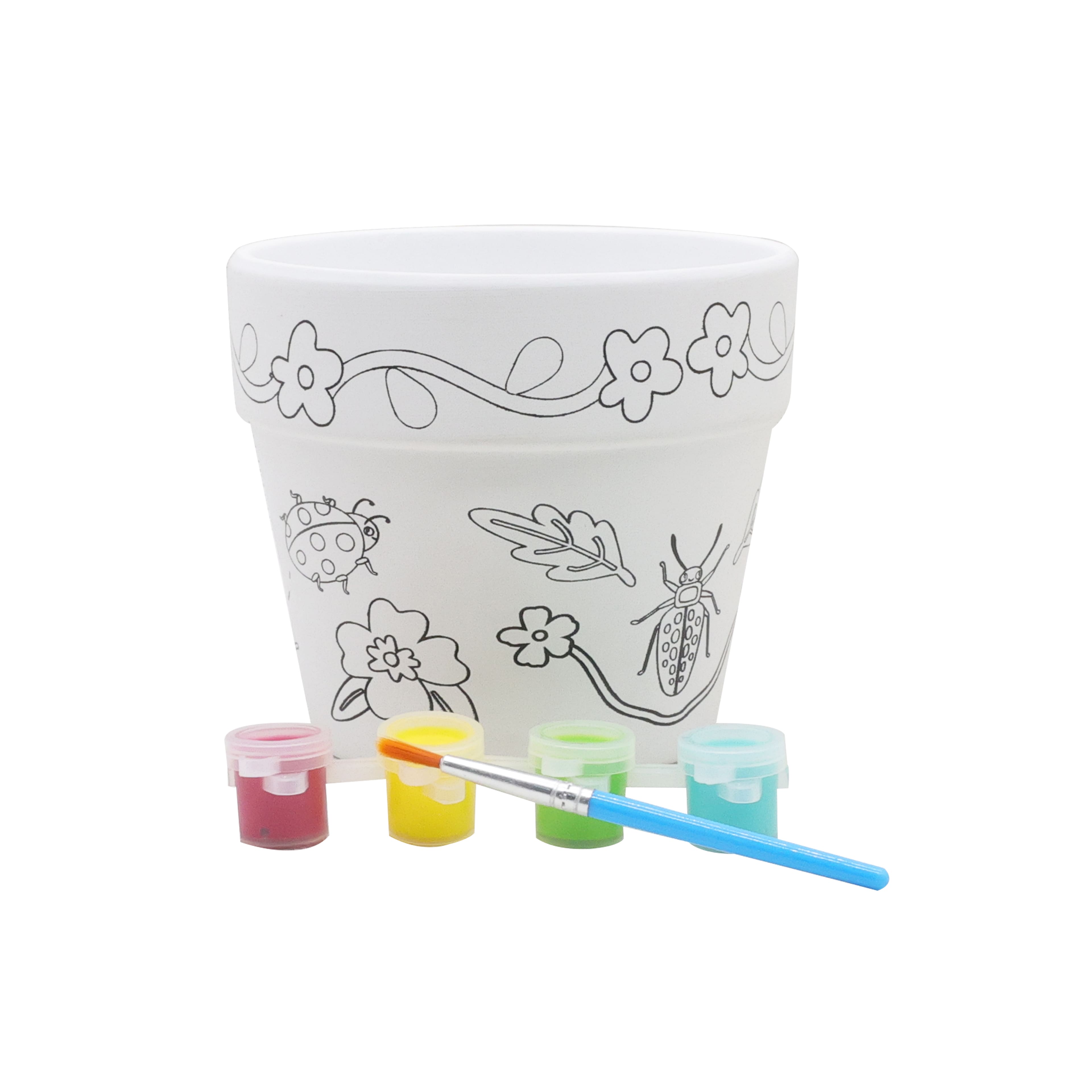 Garden Bugs Ceramic Flower Pot Painting Kit by Creatology™