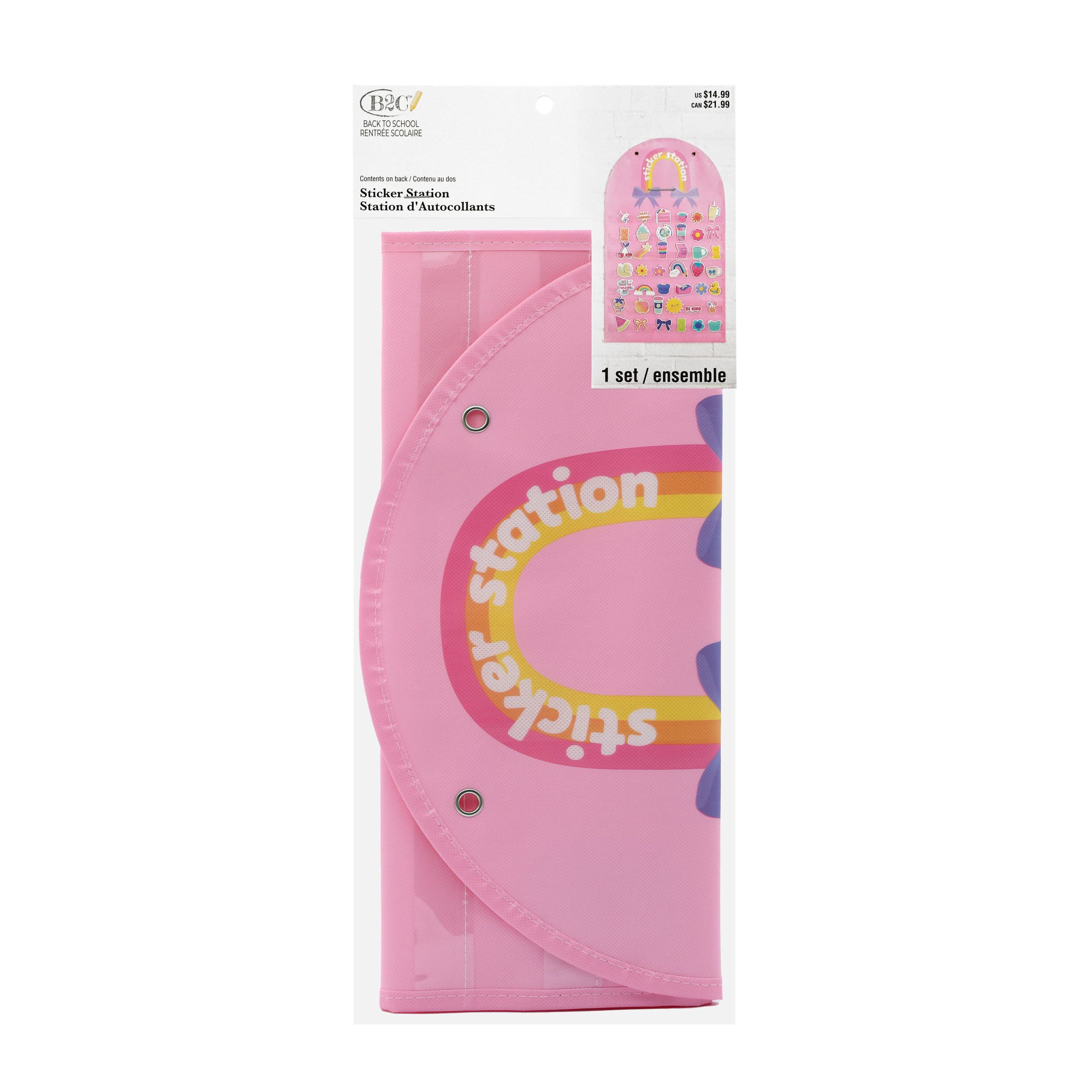 Back to School 24" x 14" Pink Sticker Station by B2C™ - Image 3